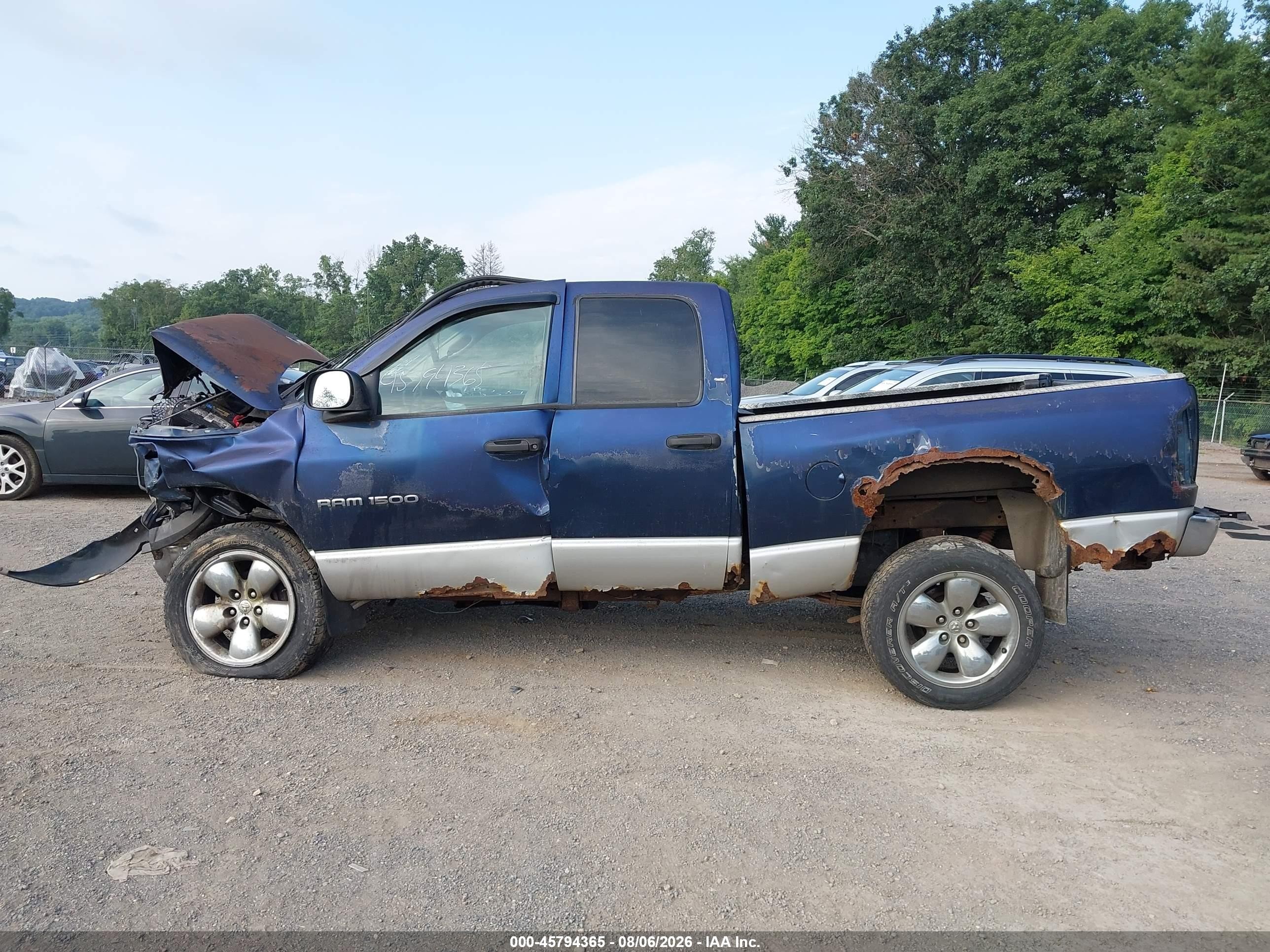 2003 Dodge Ram 1500 Slt/laramie/st Blue vin: 1D7HU18N53S280302