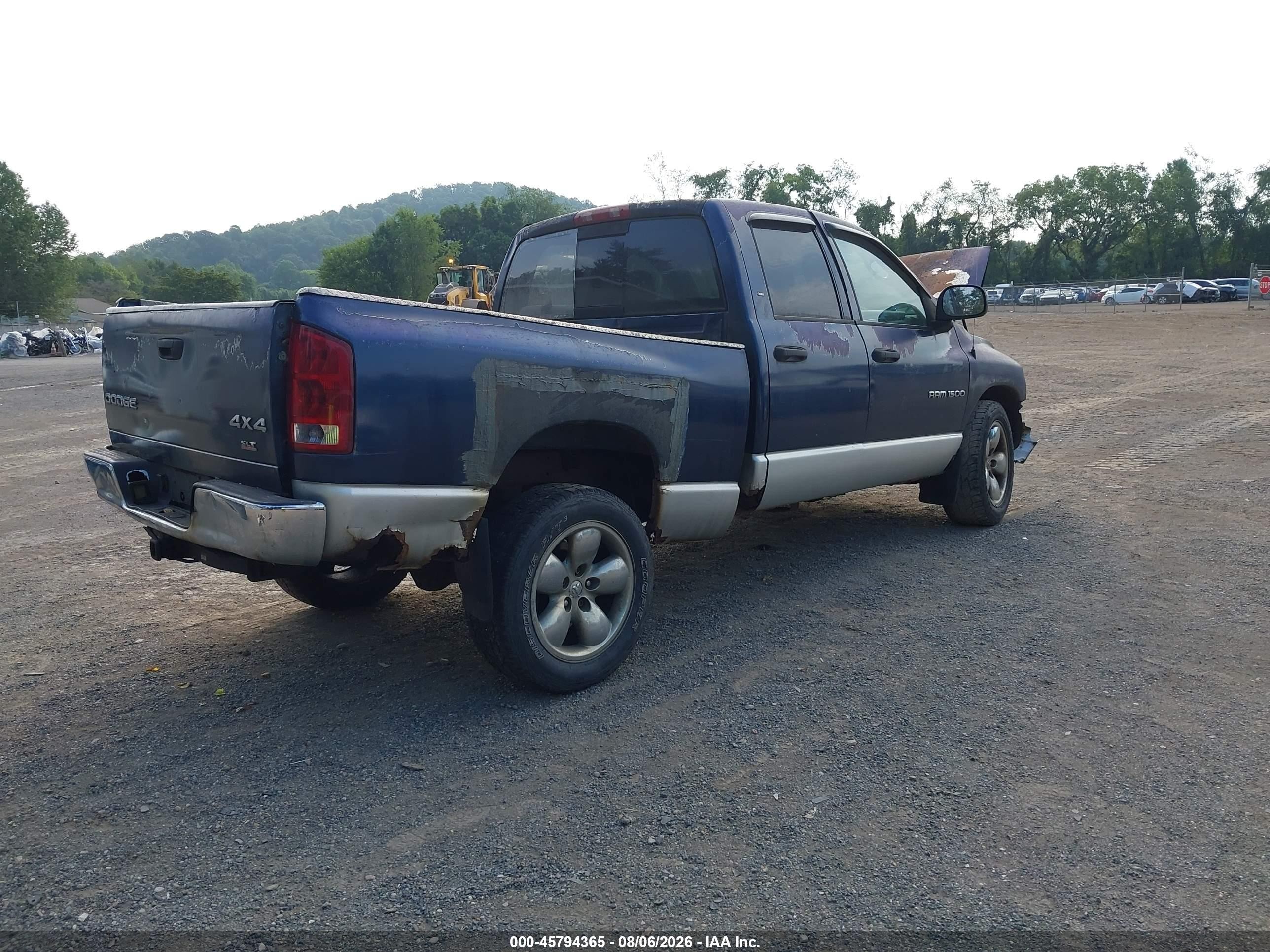 2003 Dodge Ram 1500 Slt/laramie/st Blue vin: 1D7HU18N53S280302