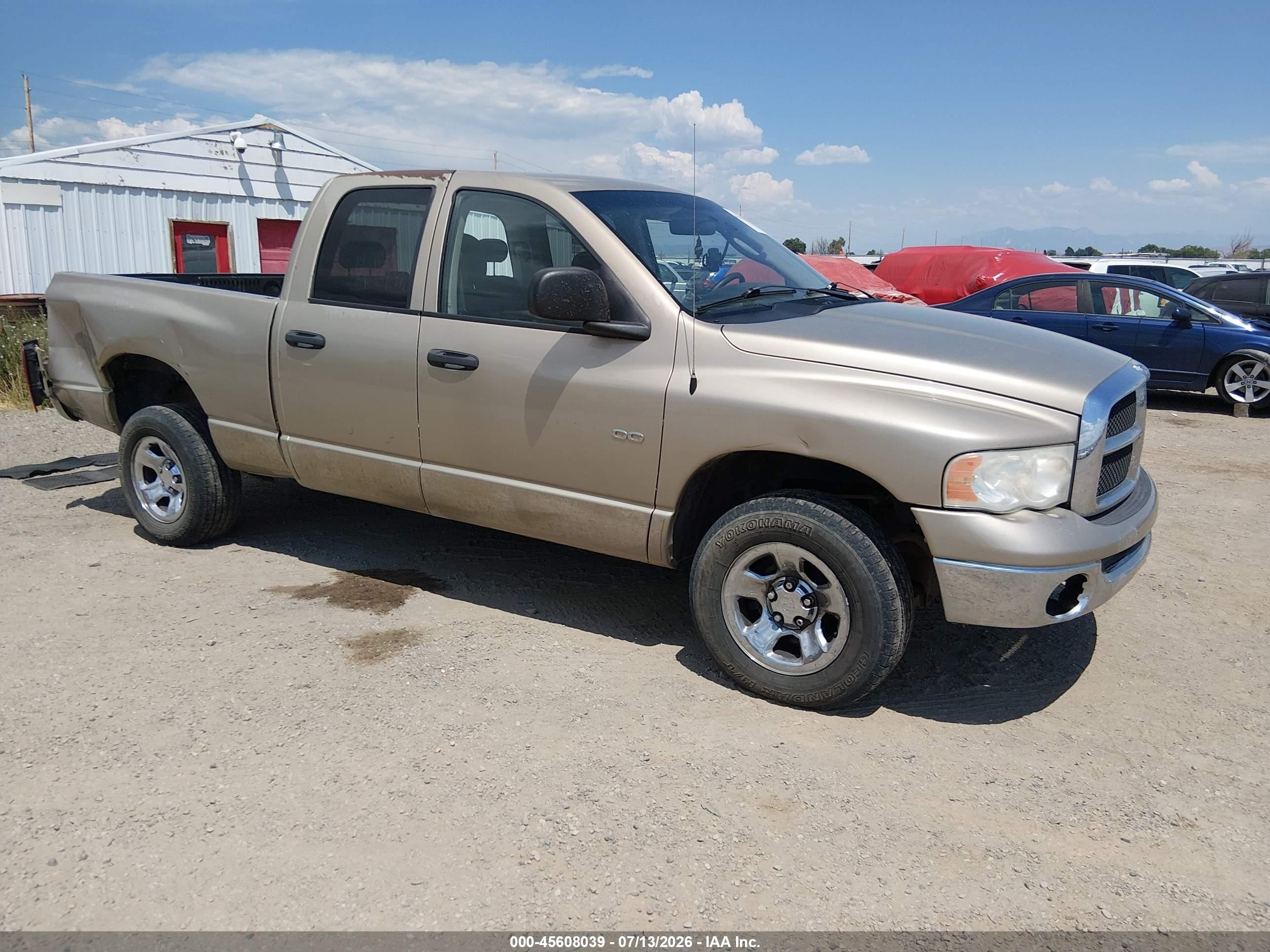 2005 Dodge Ram 1500 Slt/laramie Gold vin: 1D7HU18N55S344728