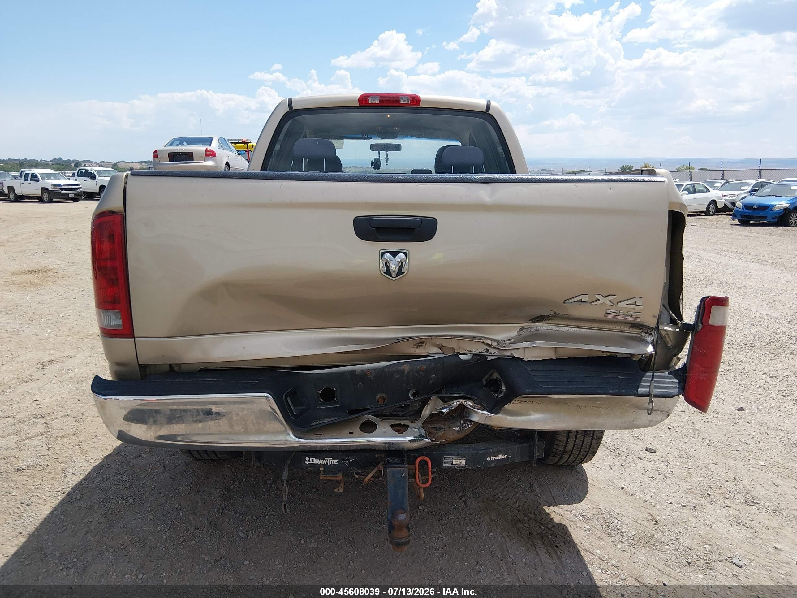 2005 Dodge Ram 1500 Slt/laramie Gold vin: 1D7HU18N55S344728