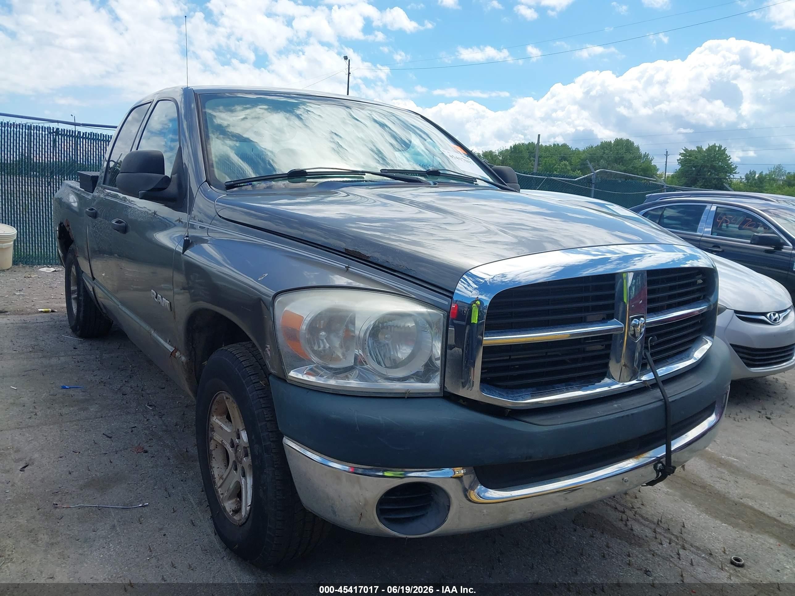 2008 Dodge Ram 1500 St/sxt Gray vin: 1D7HU18N58S587718