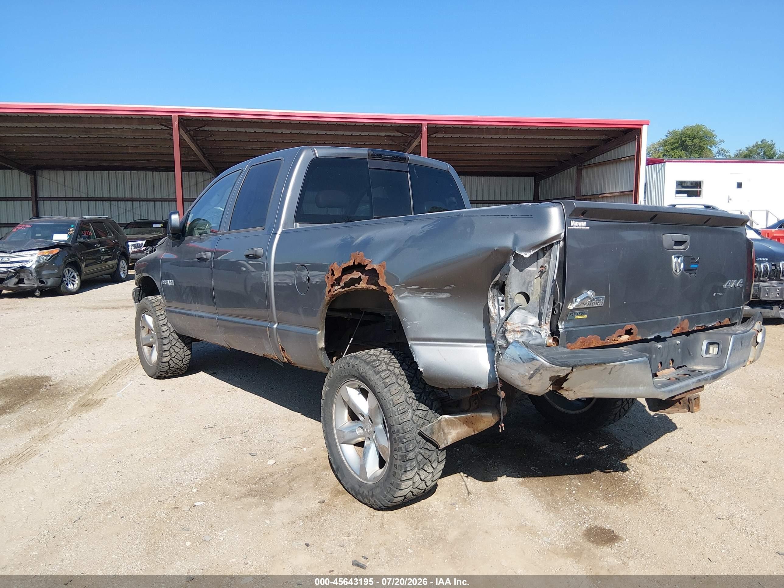 2008 Dodge Ram 1500 Slt Gray vin: 1D7HU18N58S595382