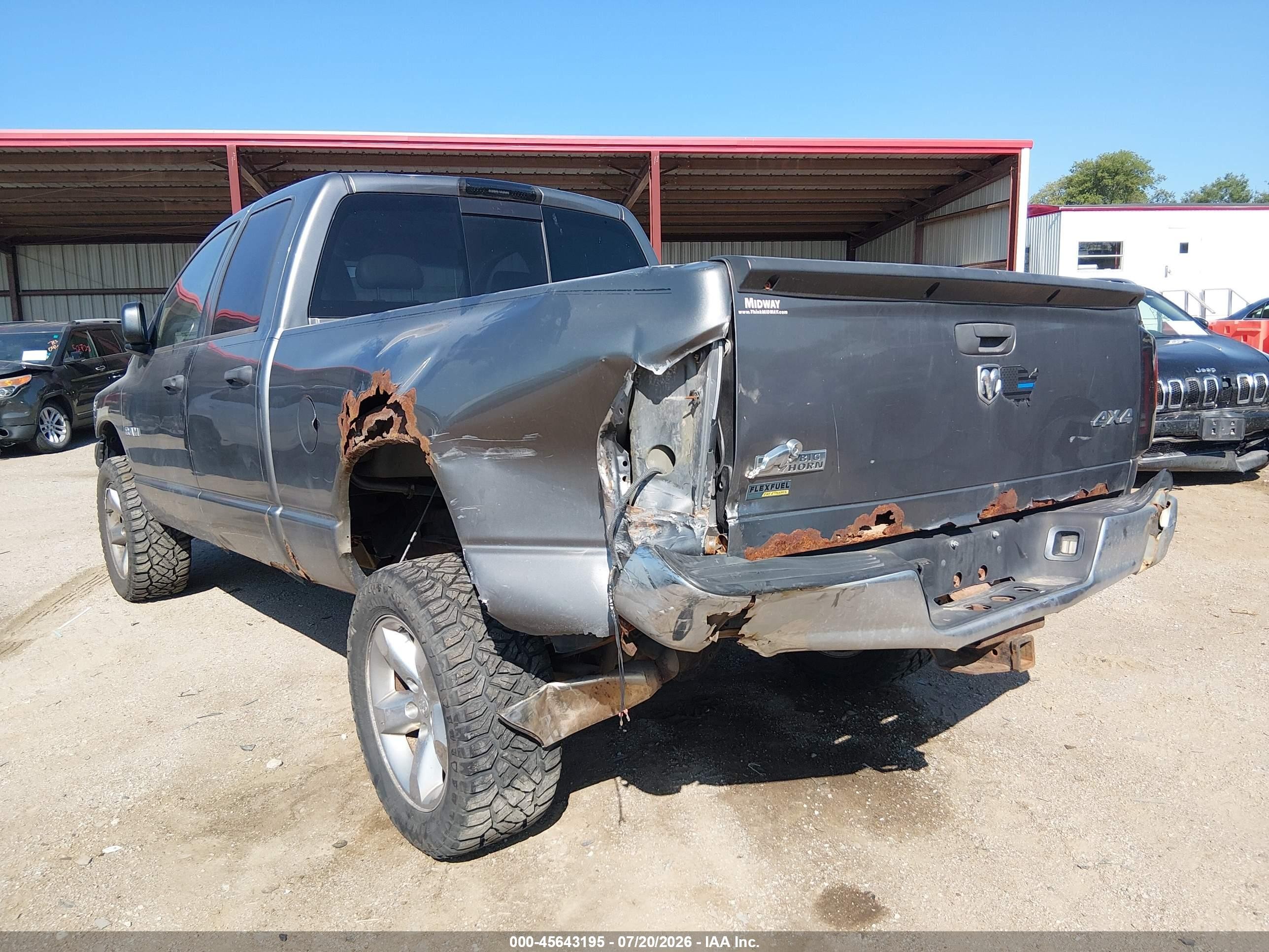 2008 Dodge Ram 1500 Slt Gray vin: 1D7HU18N58S595382