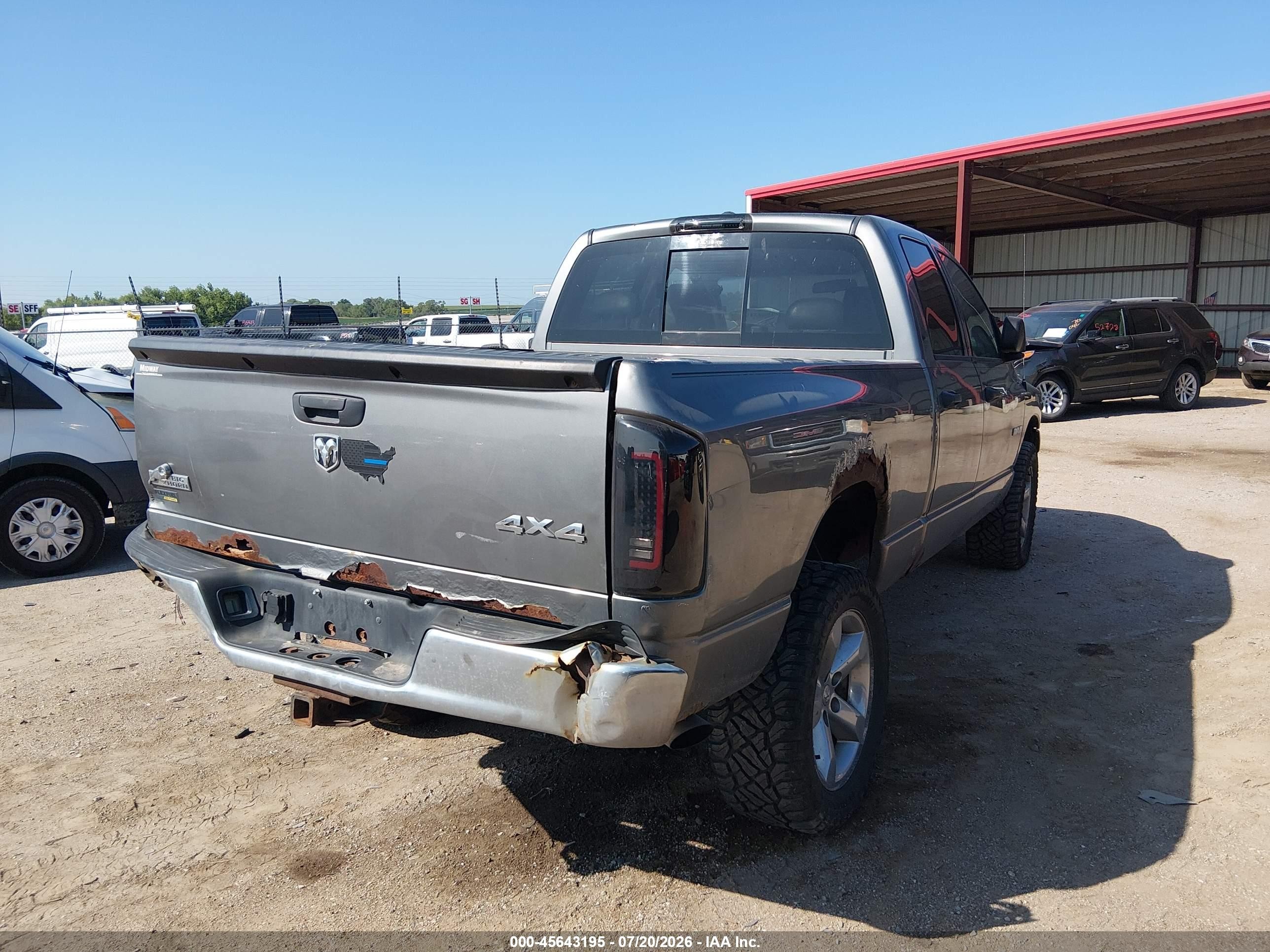 2008 Dodge Ram 1500 Slt Gray vin: 1D7HU18N58S595382
