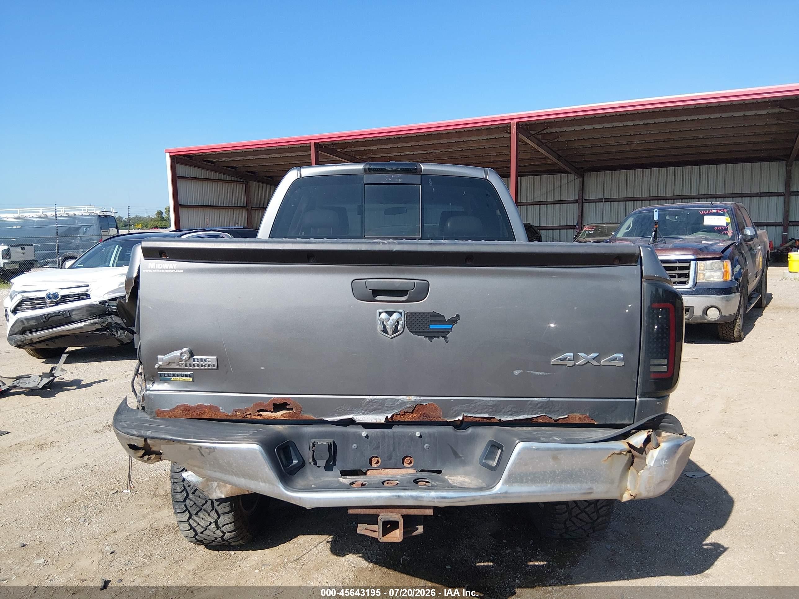 2008 Dodge Ram 1500 Slt Gray vin: 1D7HU18N58S595382