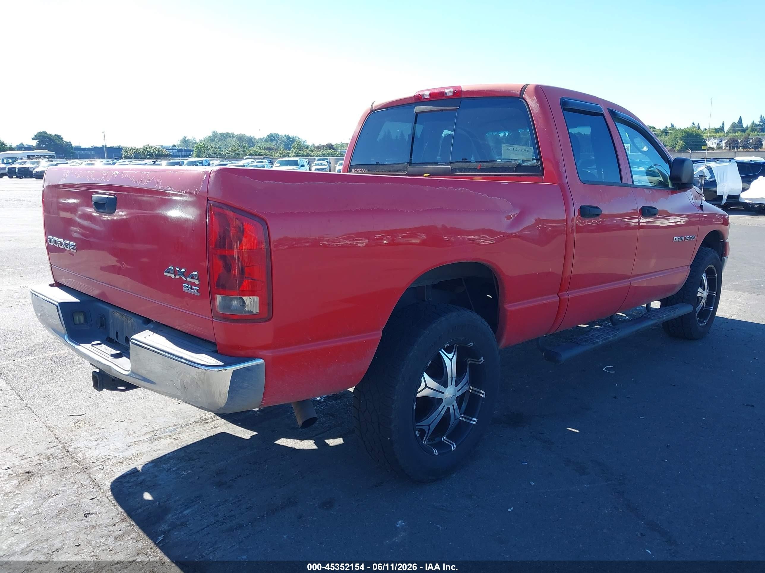 2003 Dodge Ram 1500 Slt/laramie/st Красный vin: 1D7HU18N63S100793