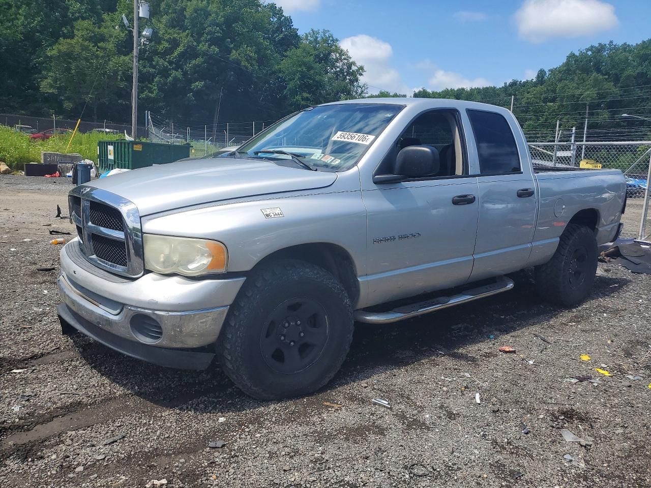 2005 Dodge Ram 1500 Серый vin: 1D7HU18N65S211380