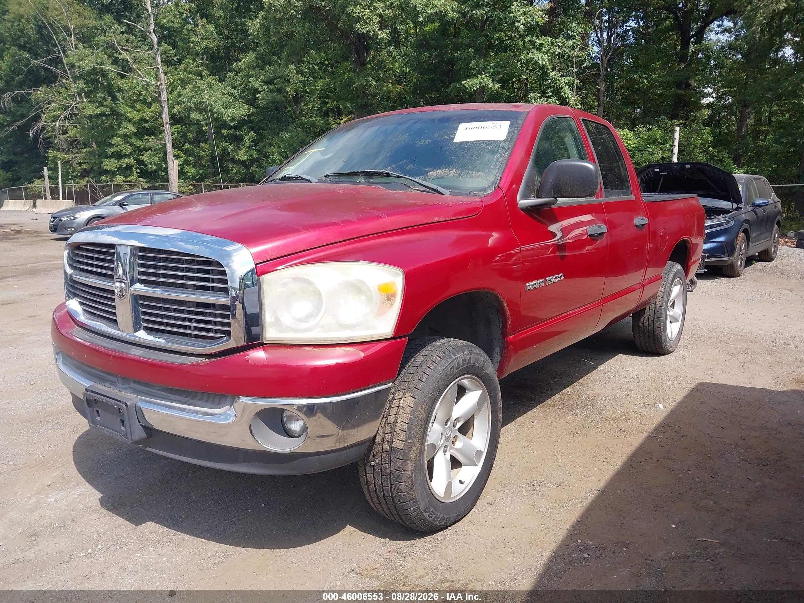 2007 Dodge Ram 1500 St/slt Красный vin: 1D7HU18N67J579082