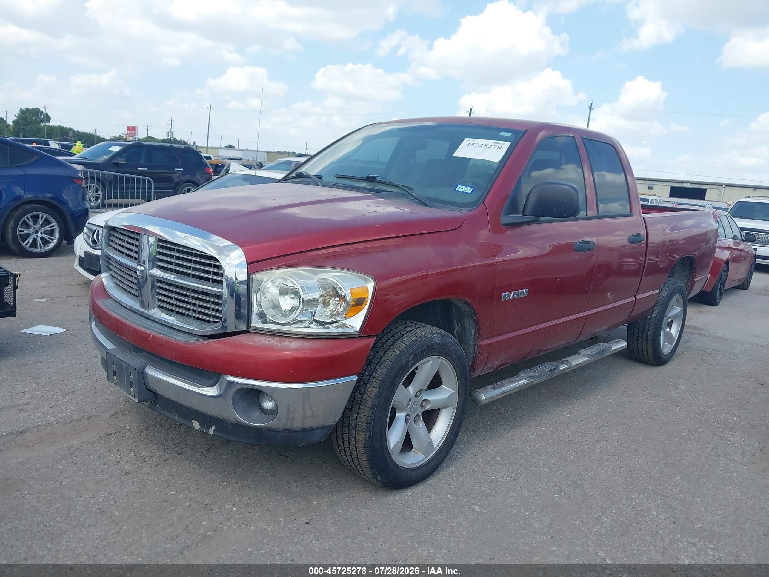 2008 Dodge Ram 1500 Slt Red vin: 1D7HU18N68J238041