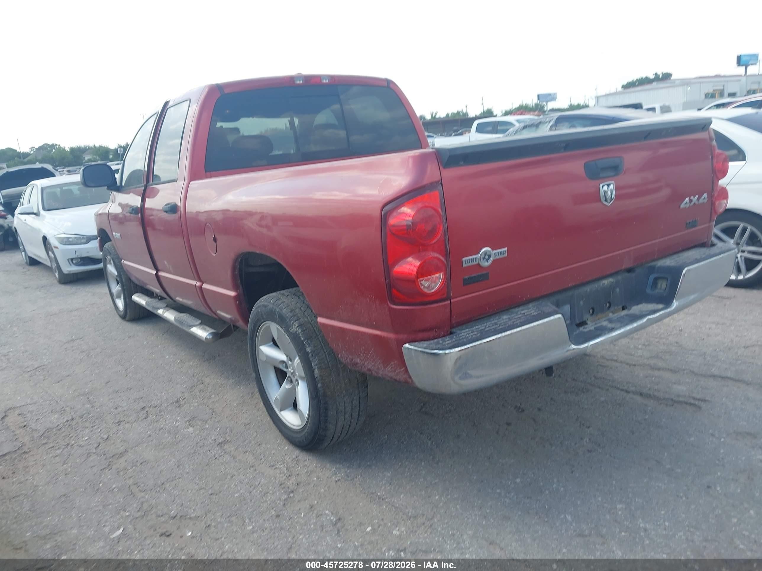 2008 Dodge Ram 1500 Slt Red vin: 1D7HU18N68J238041