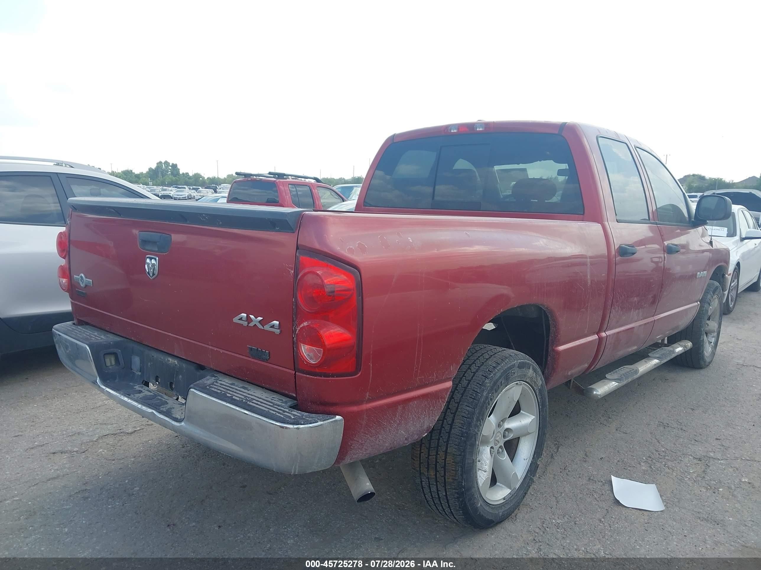 2008 Dodge Ram 1500 Slt Red vin: 1D7HU18N68J238041
