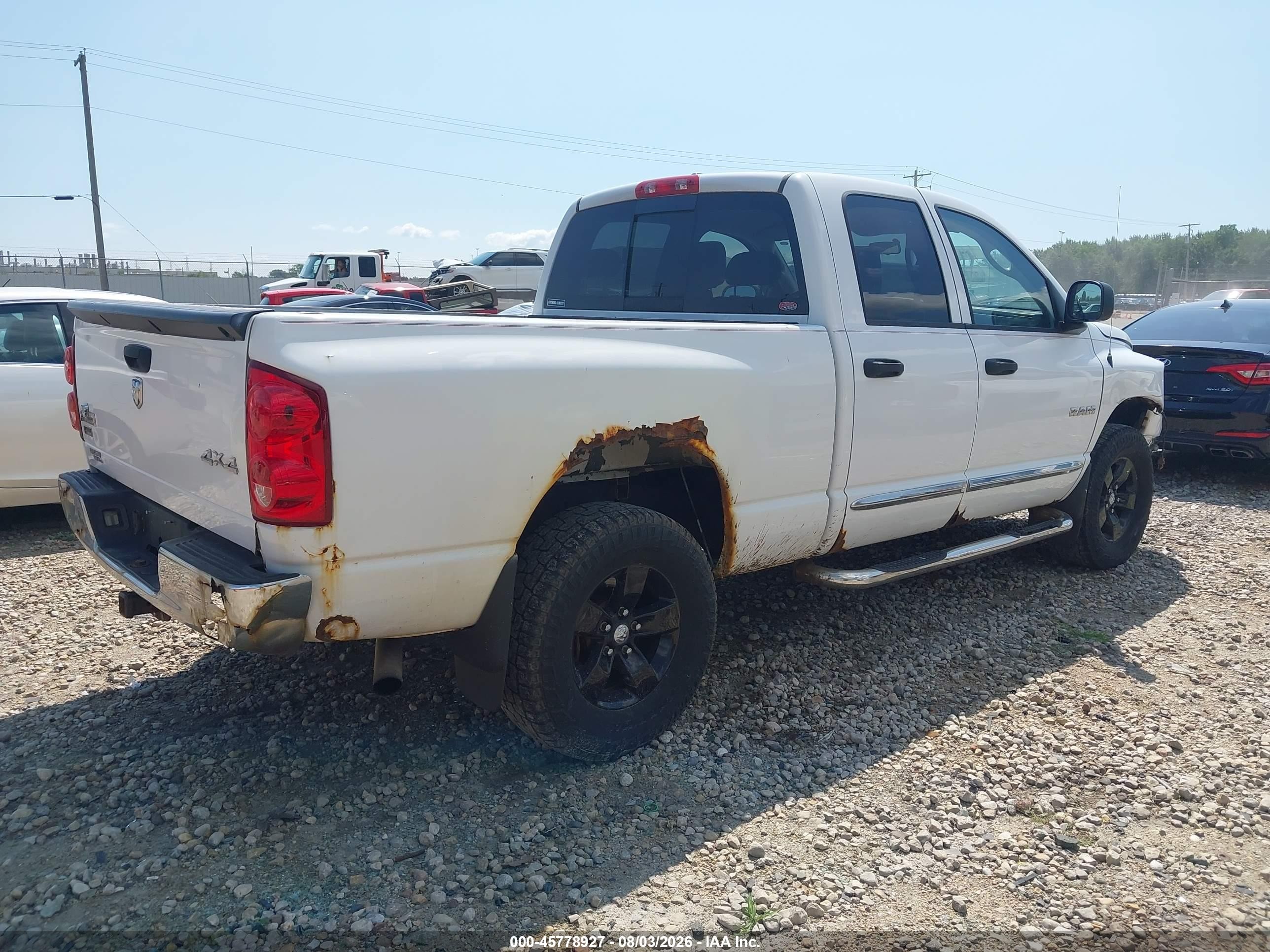 2008 Dodge Ram 1500 Slt White vin: 1D7HU18N68S567607