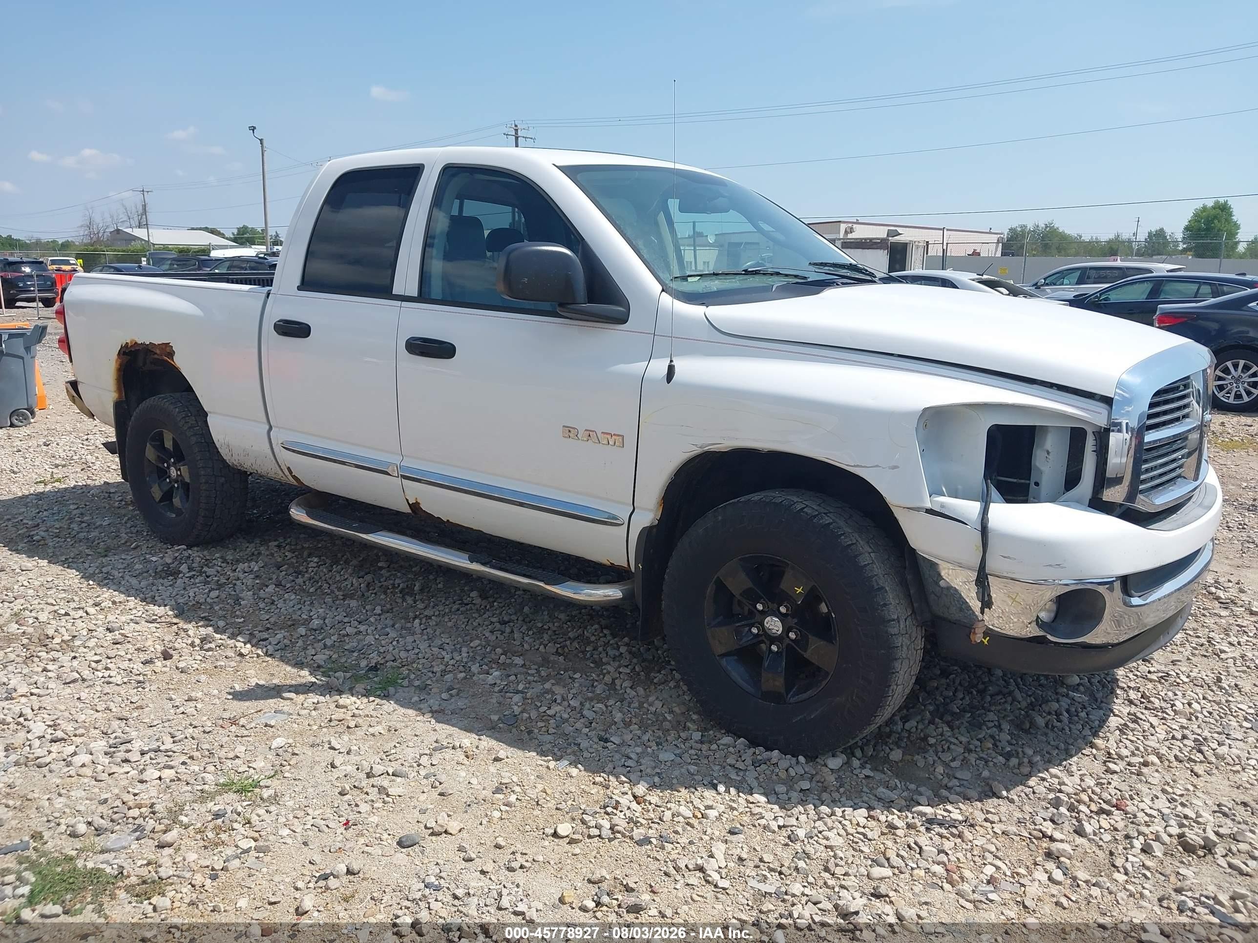 2008 Dodge Ram 1500 Slt White vin: 1D7HU18N68S567607