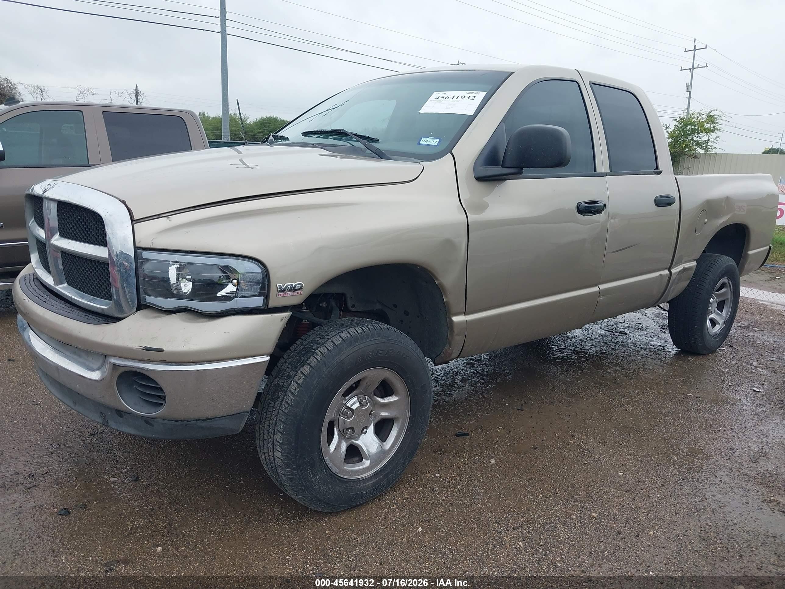 2004 Dodge Ram 1500 Slt/laramie Beige vin: 1D7HU18N74S698037