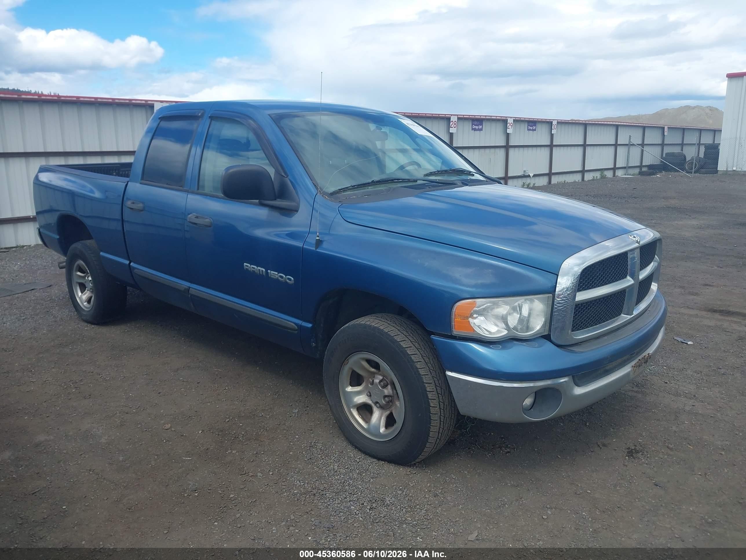 2004 Dodge Ram 1500 Slt/laramie Синий vin: 1D7HU18N74S786764