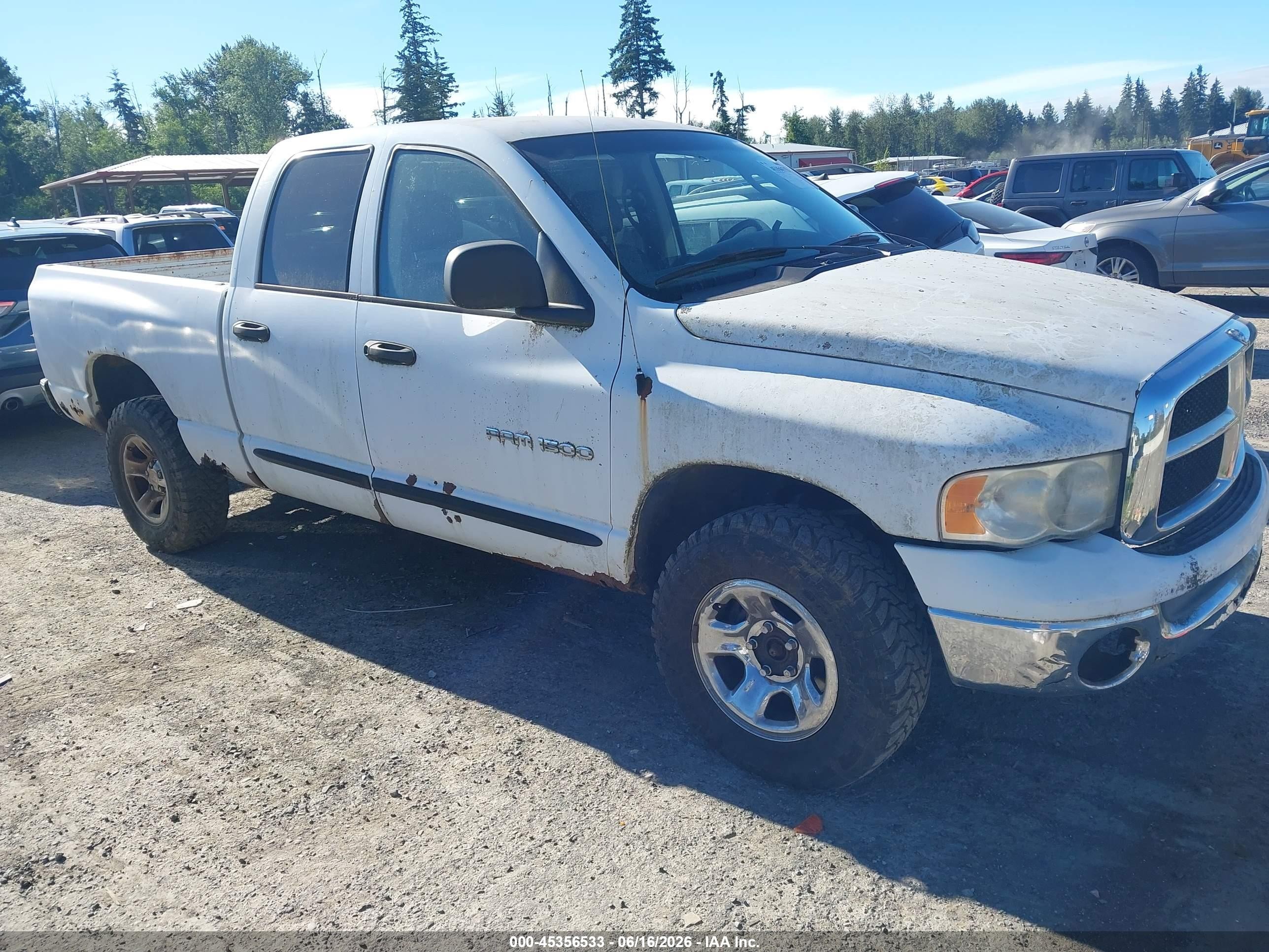 2005 Dodge Ram 1500 St White vin: 1D7HU18N85S353018