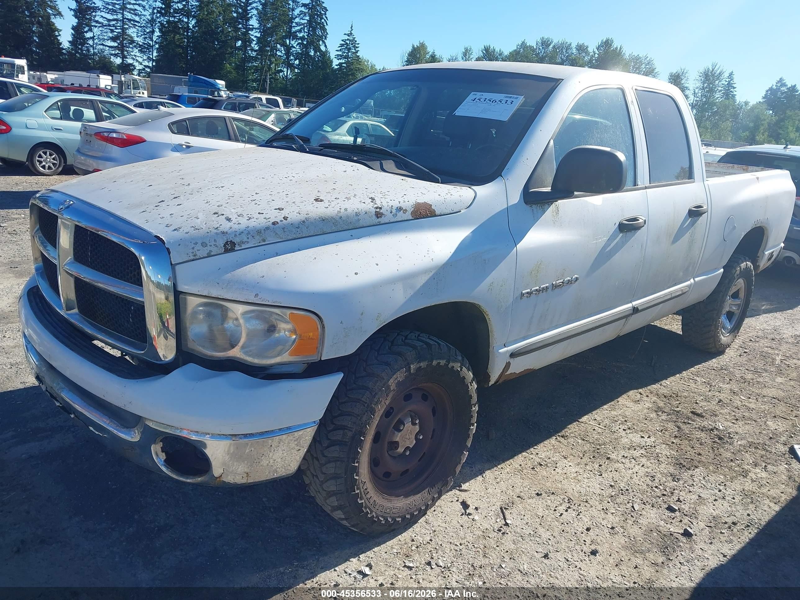 2005 Dodge Ram 1500 St White vin: 1D7HU18N85S353018