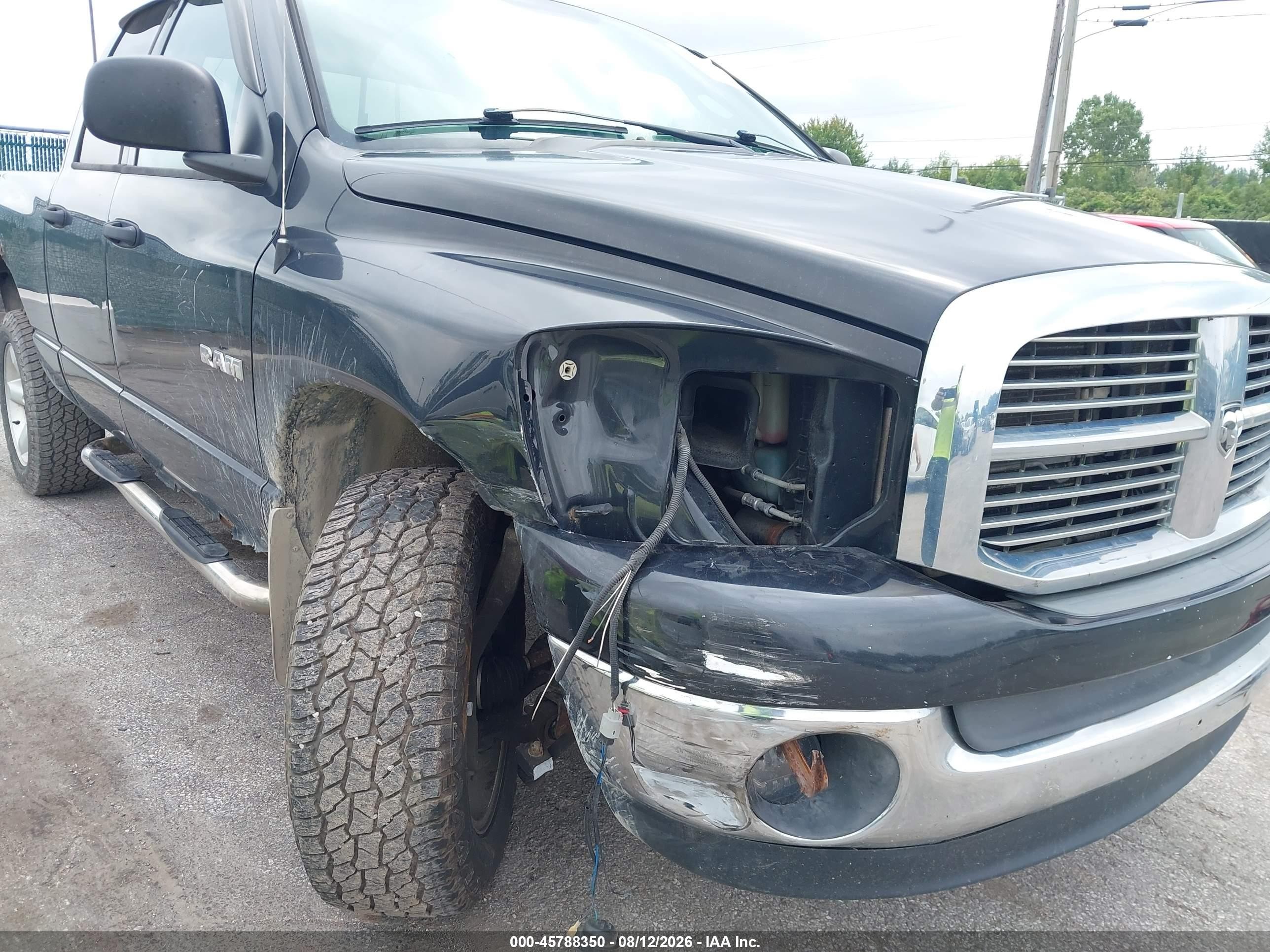 2008 Dodge Ram 1500 Slt Black vin: 1D7HU18N88S566314