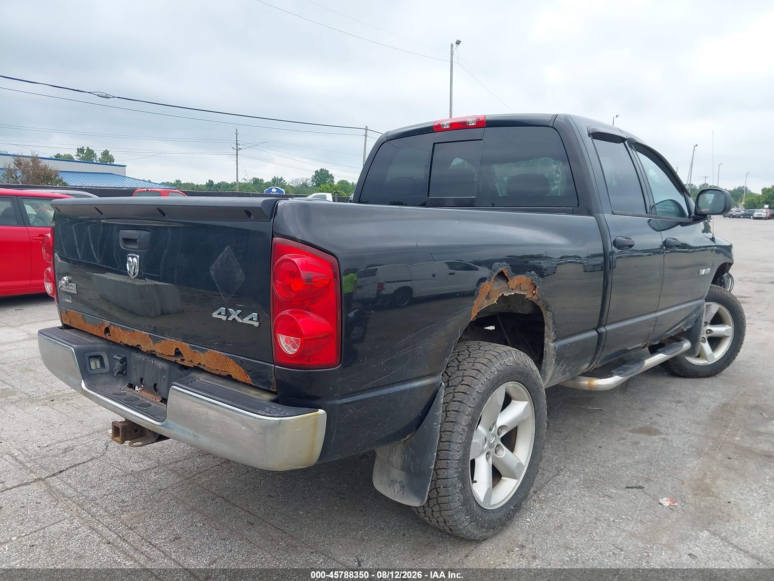 2008 Dodge Ram 1500 Slt Black vin: 1D7HU18N88S566314