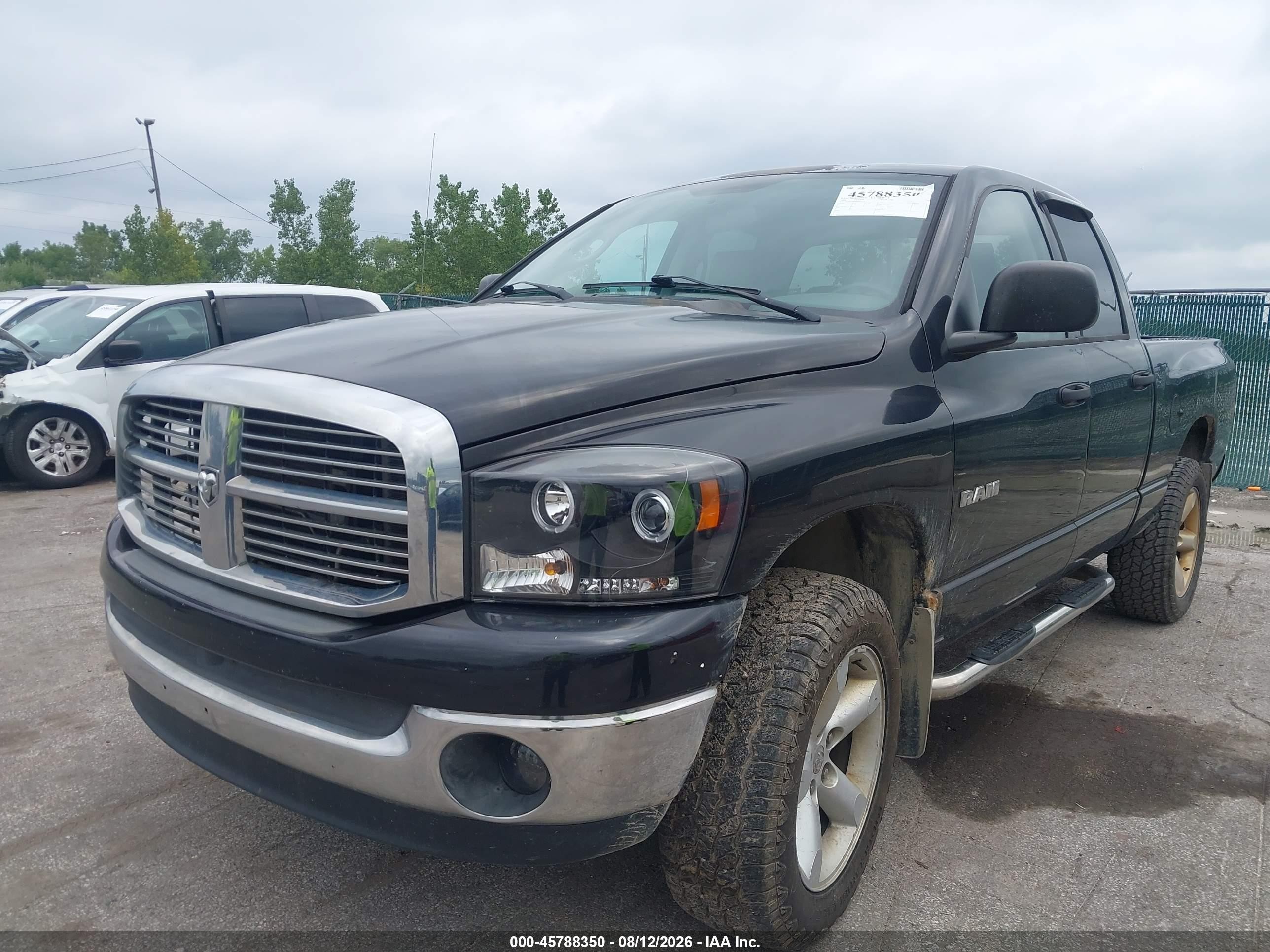 2008 Dodge Ram 1500 Slt Black vin: 1D7HU18N88S566314