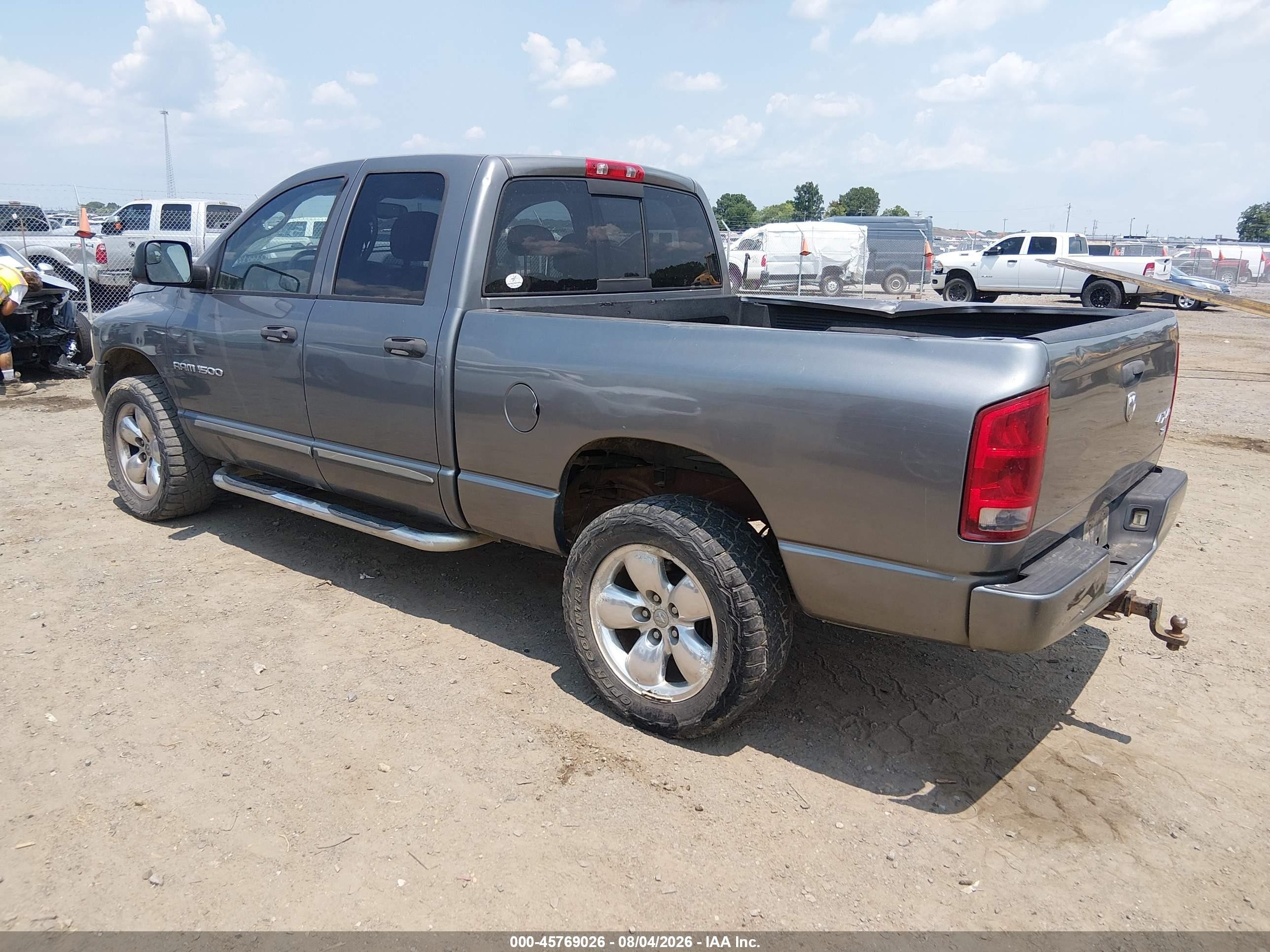 2005 Dodge Ram 1500 Slt/laramie Gray vin: 1D7HU18N95S297249