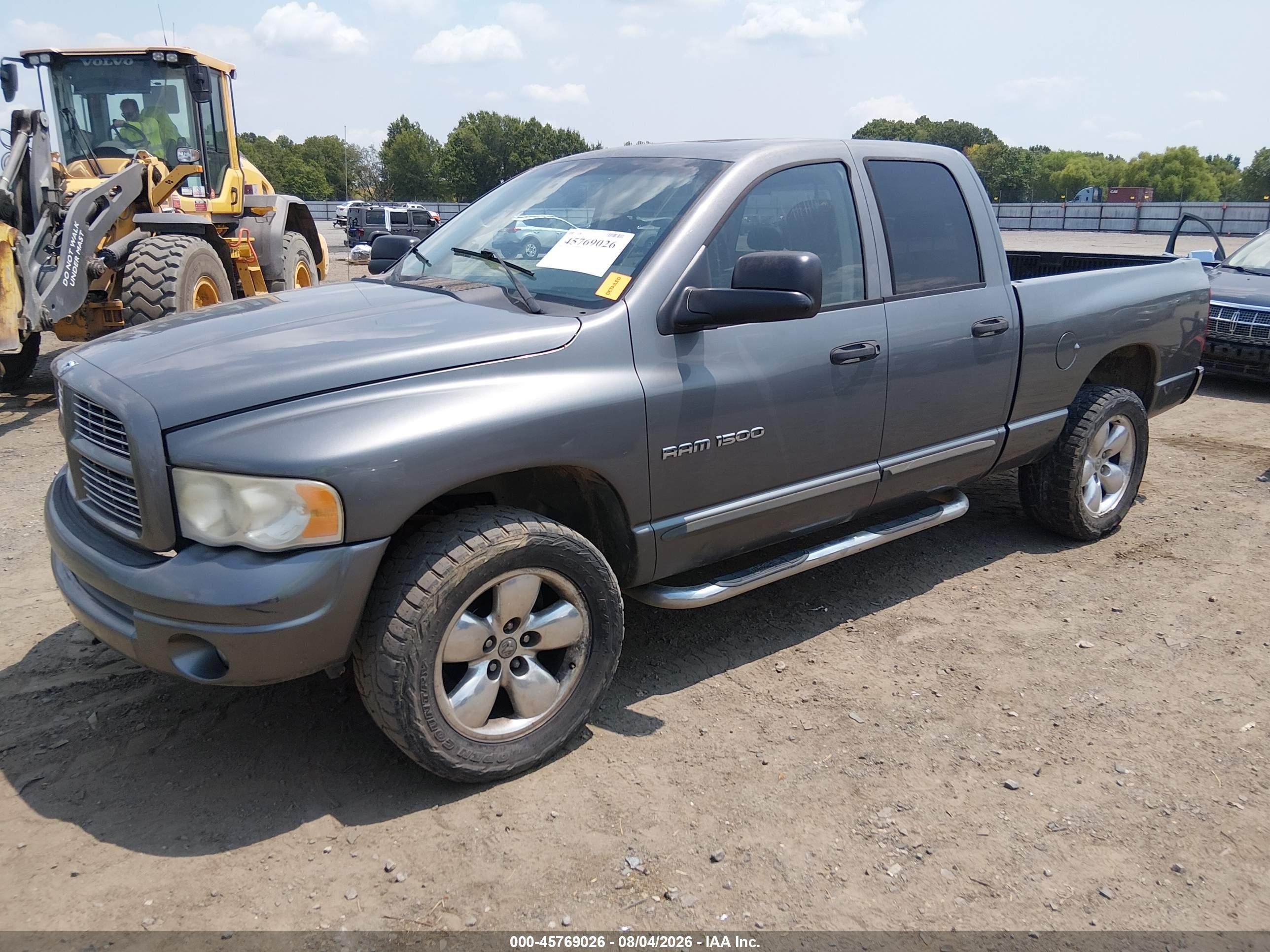 2005 Dodge Ram 1500 Slt/laramie Gray vin: 1D7HU18N95S297249
