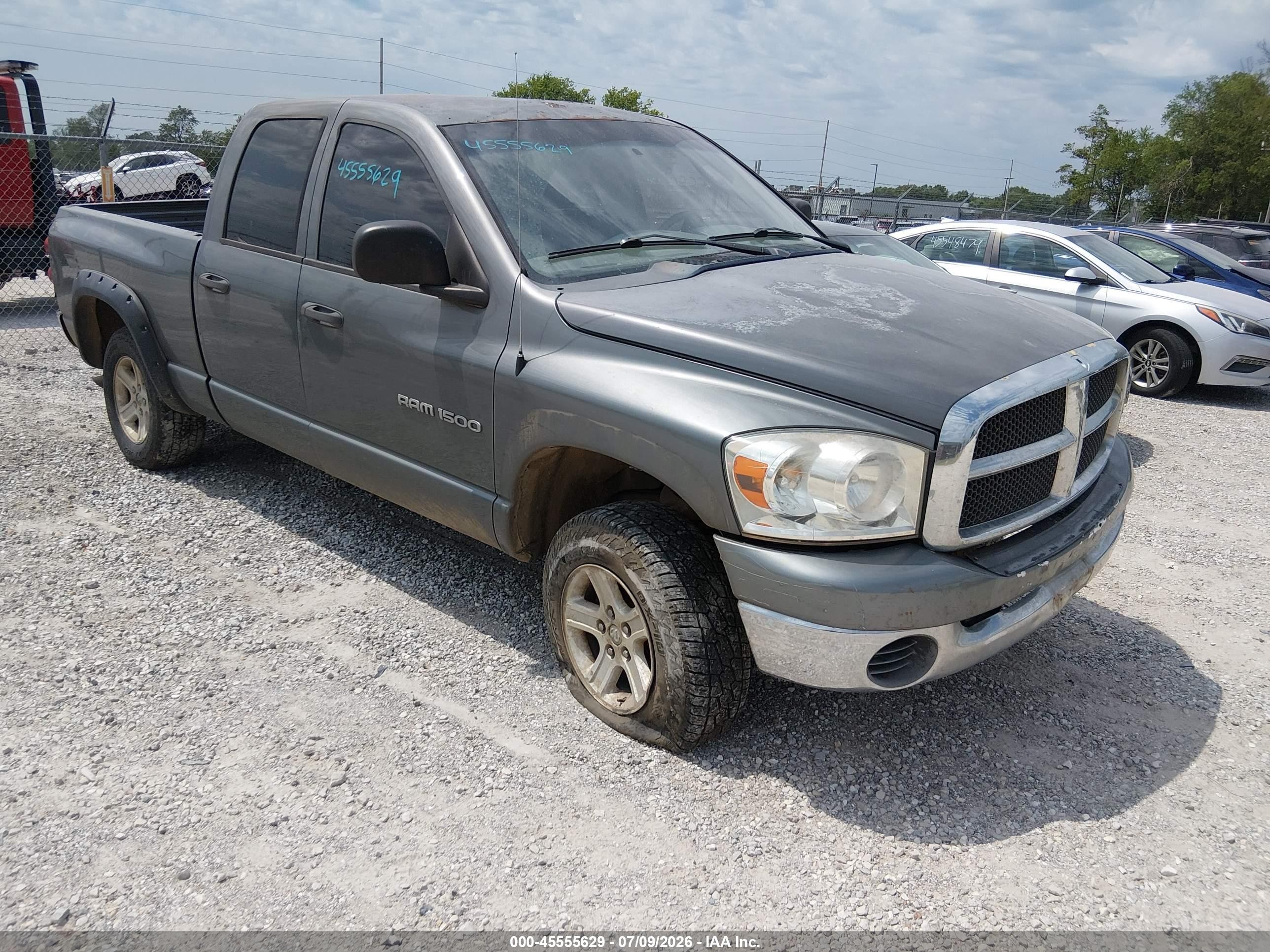 2007 Dodge Ram 1500 Slt/trx4 Off Road/sport Gray vin: 1D7HU18P07S220824