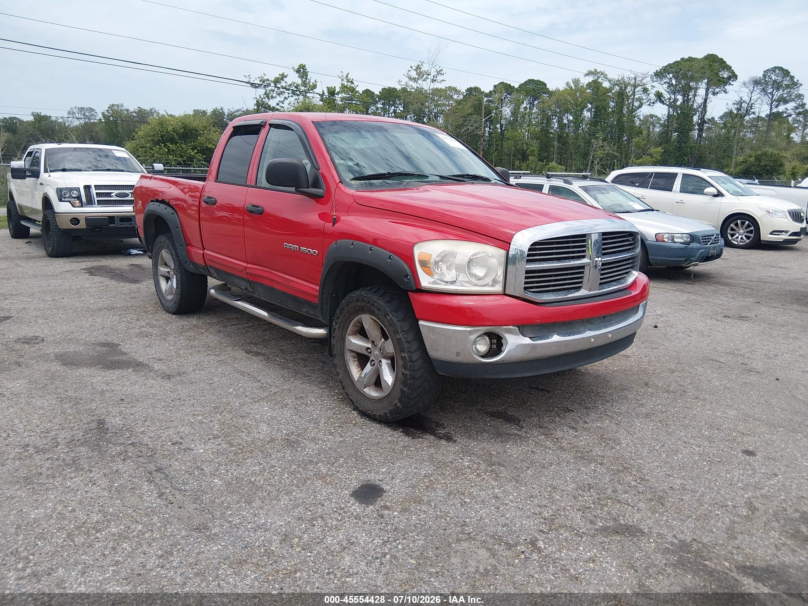 2007 Dodge Ram 1500 Slt/trx4 Off Road/sport Red vin: 1D7HU18P77S124026