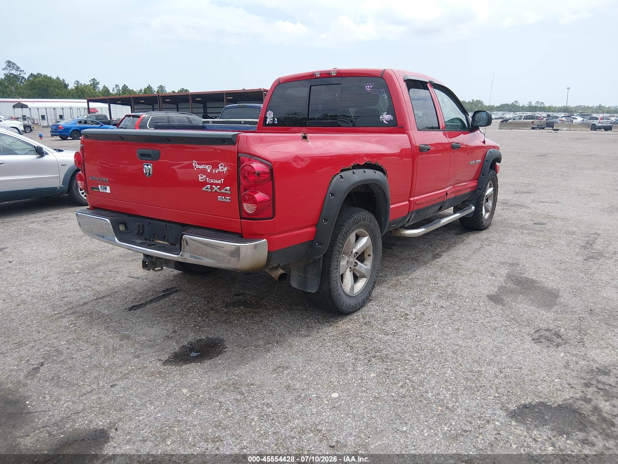 2007 Dodge Ram 1500 Slt/trx4 Off Road/sport Red vin: 1D7HU18P77S124026