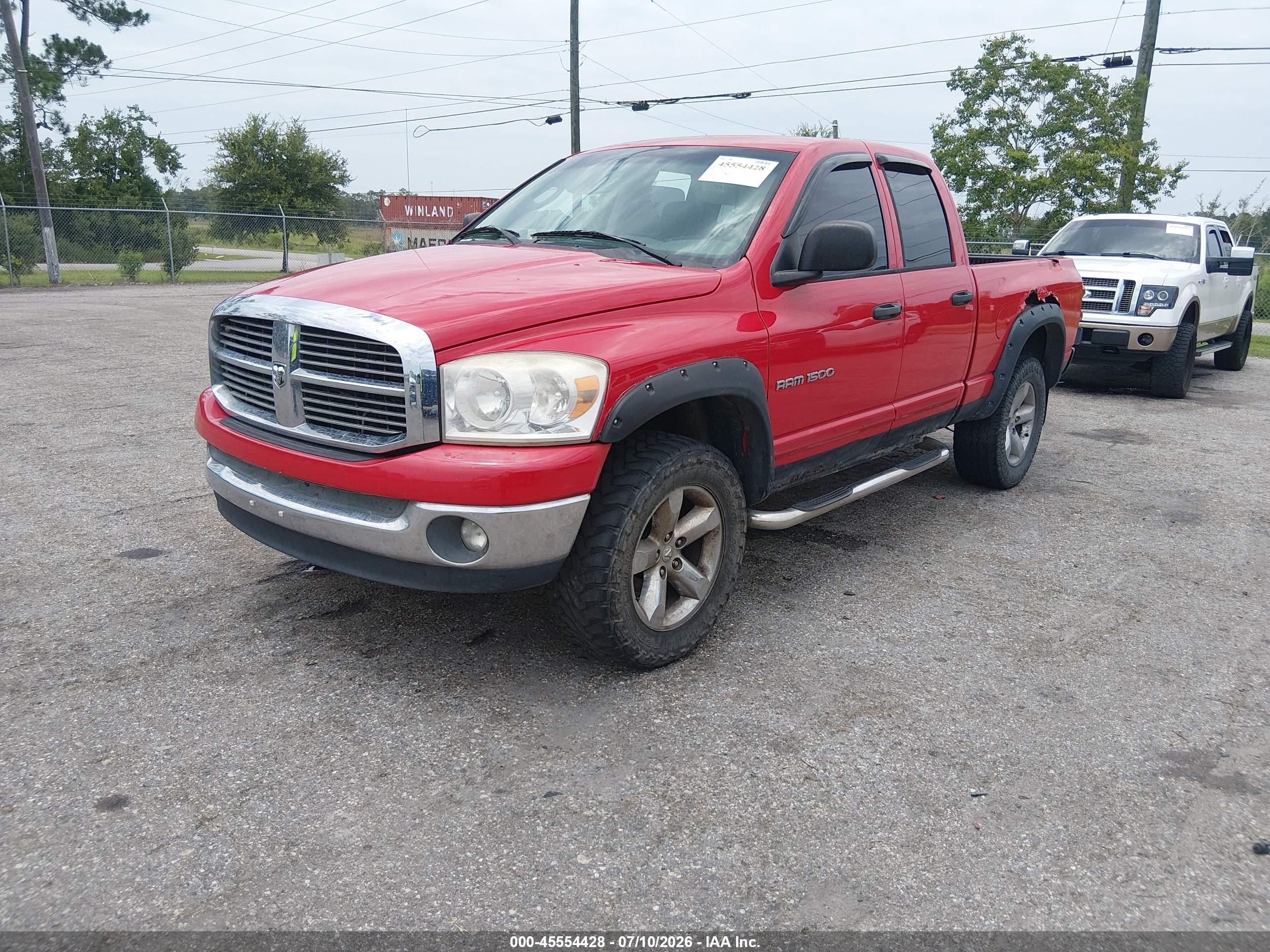 2007 Dodge Ram 1500 Slt/trx4 Off Road/sport Red vin: 1D7HU18P77S124026