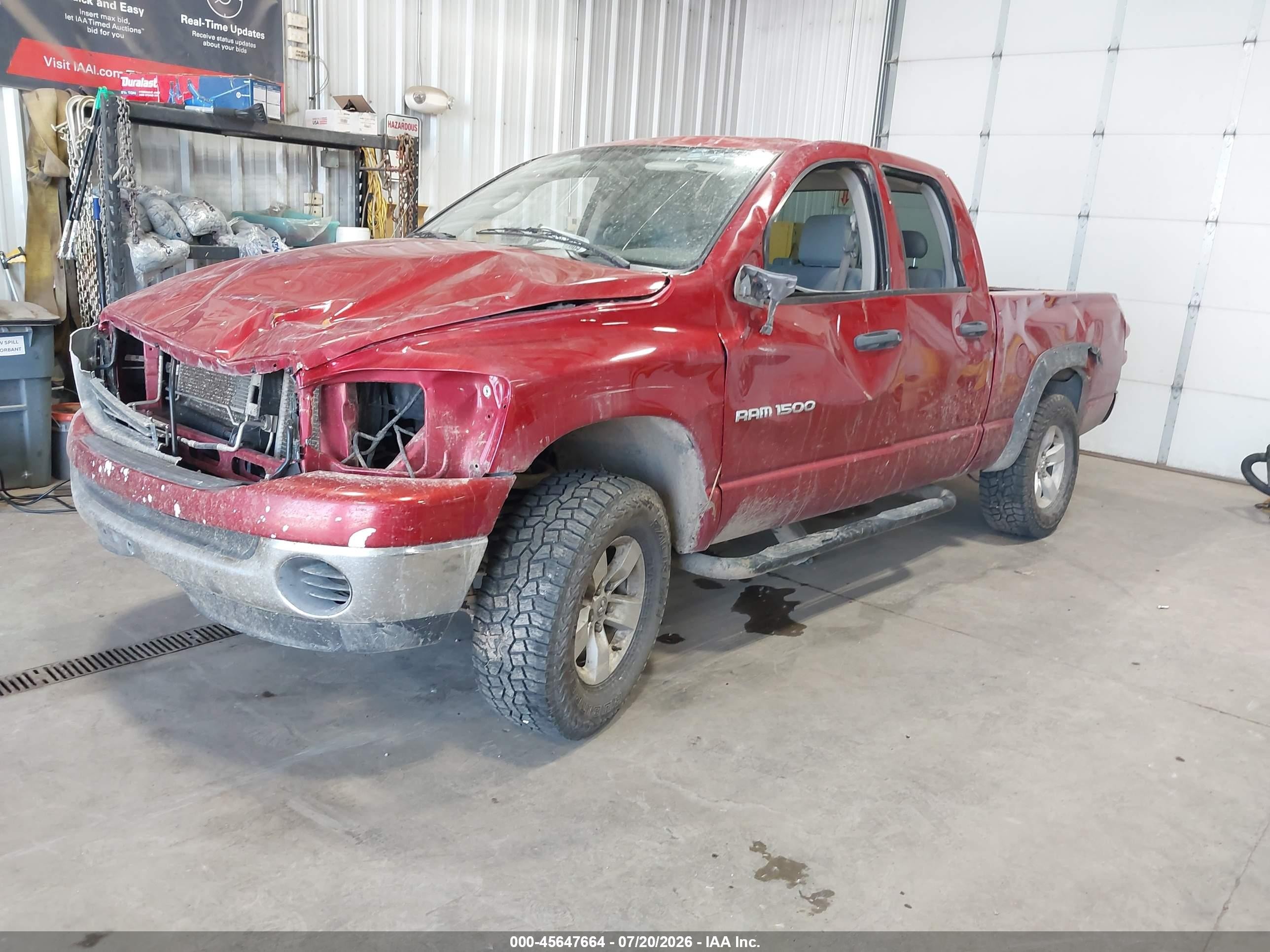 2007 Dodge Ram 1500 Slt/trx4 Off Road/sport Red vin: 1D7HU18P77S257708