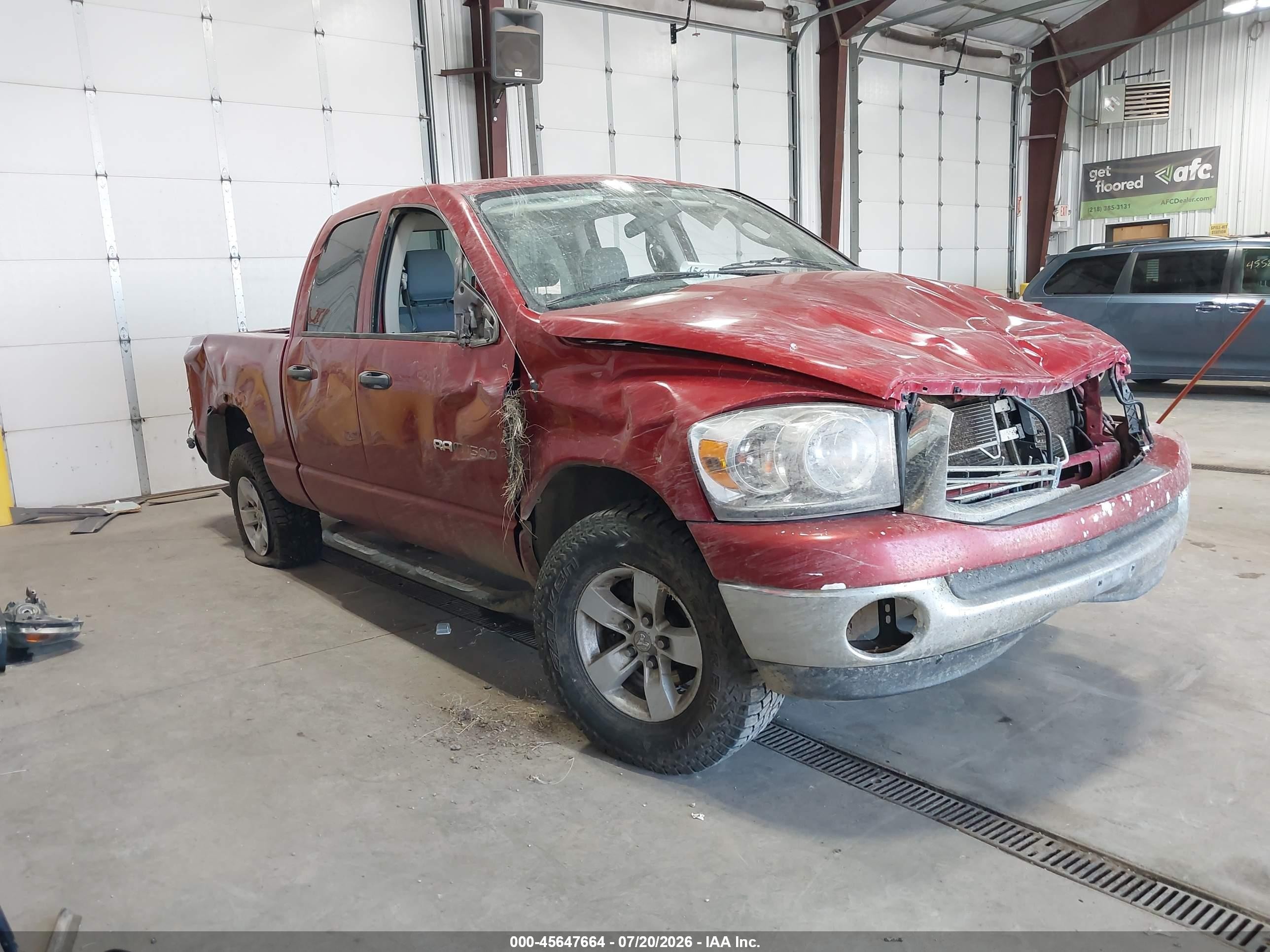 2007 Dodge Ram 1500 Slt/trx4 Off Road/sport Red vin: 1D7HU18P77S257708