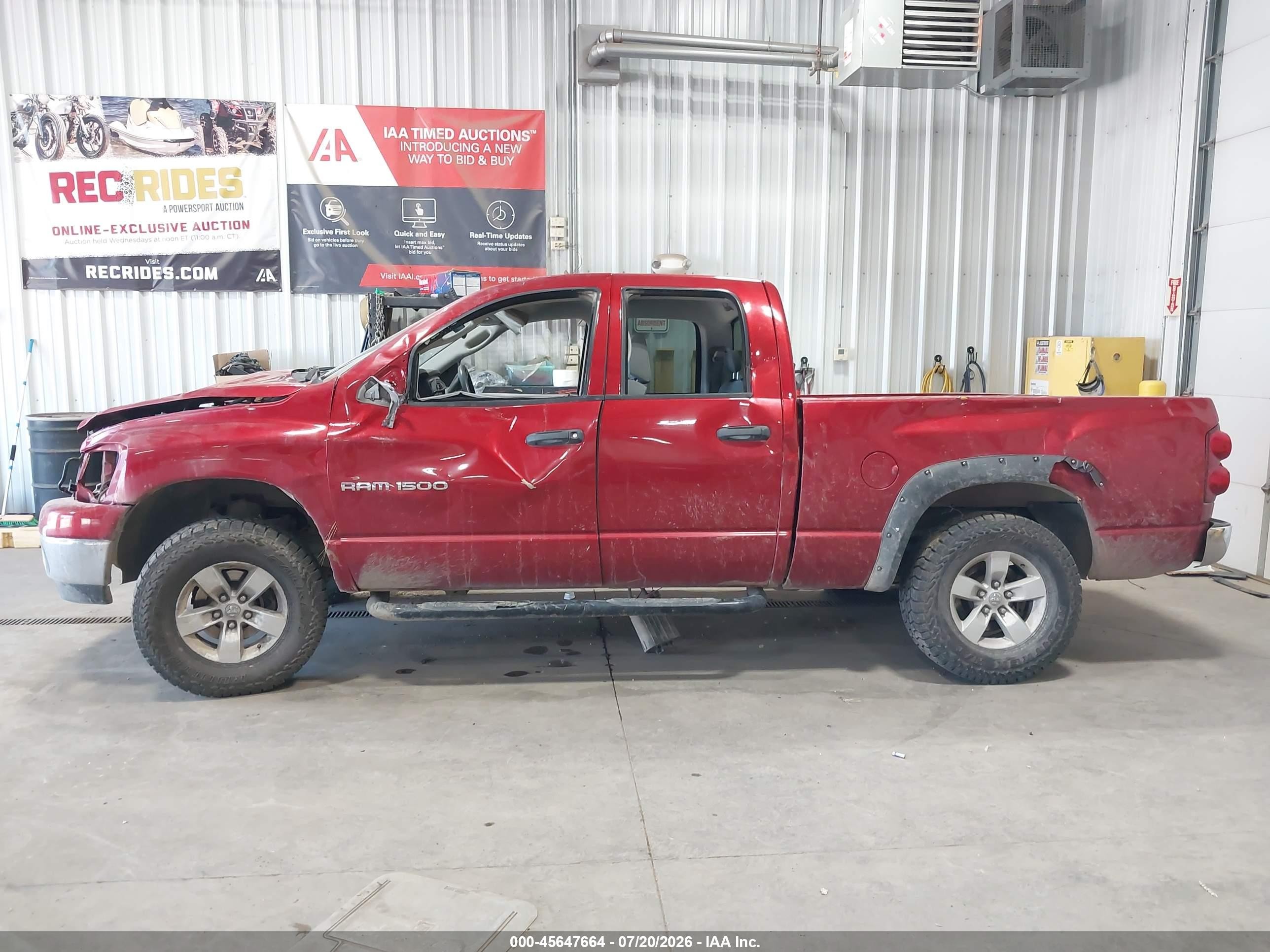 2007 Dodge Ram 1500 Slt/trx4 Off Road/sport Red vin: 1D7HU18P77S257708