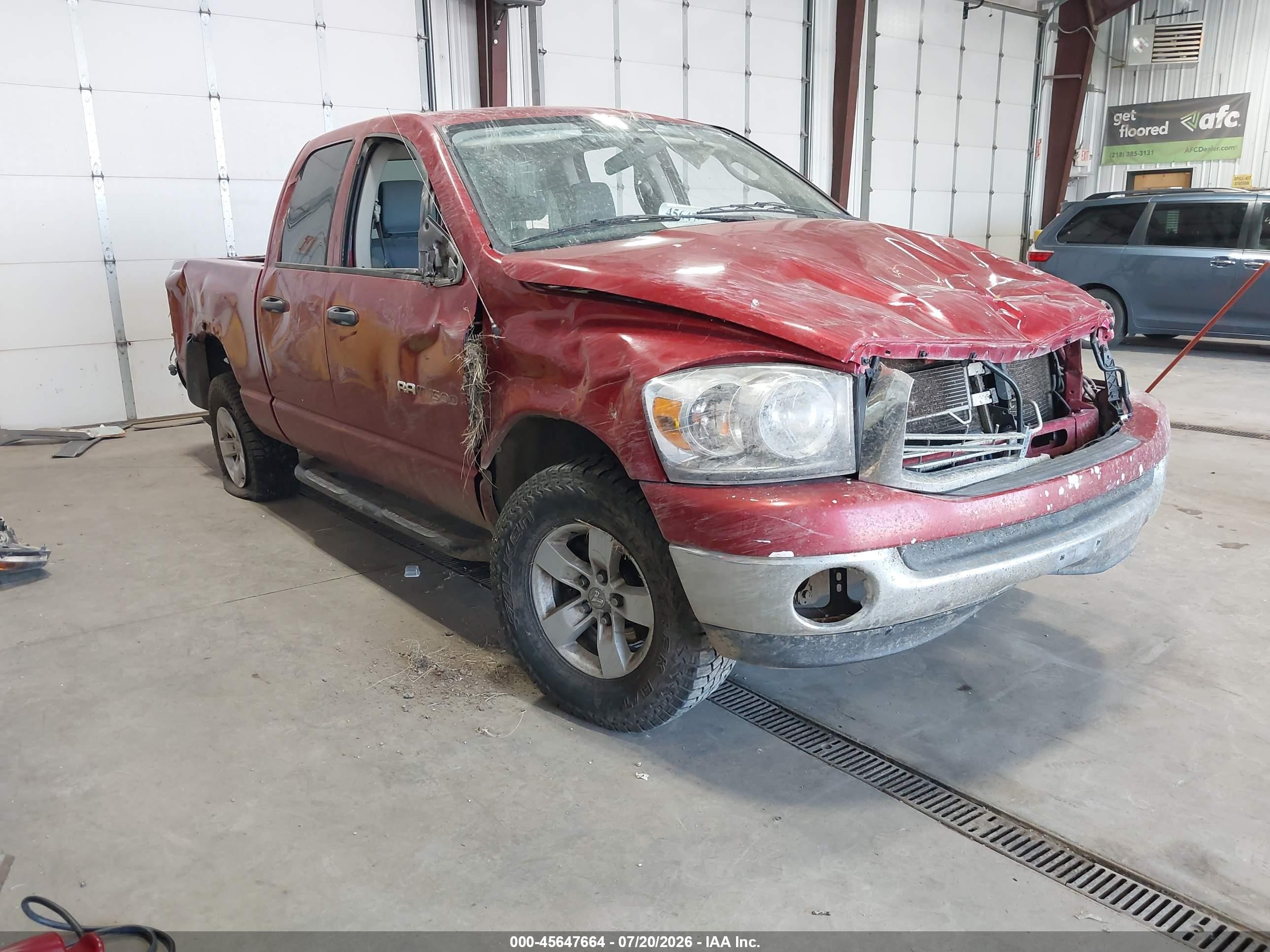 2007 Dodge Ram 1500 Slt/trx4 Off Road/sport Red vin: 1D7HU18P77S257708