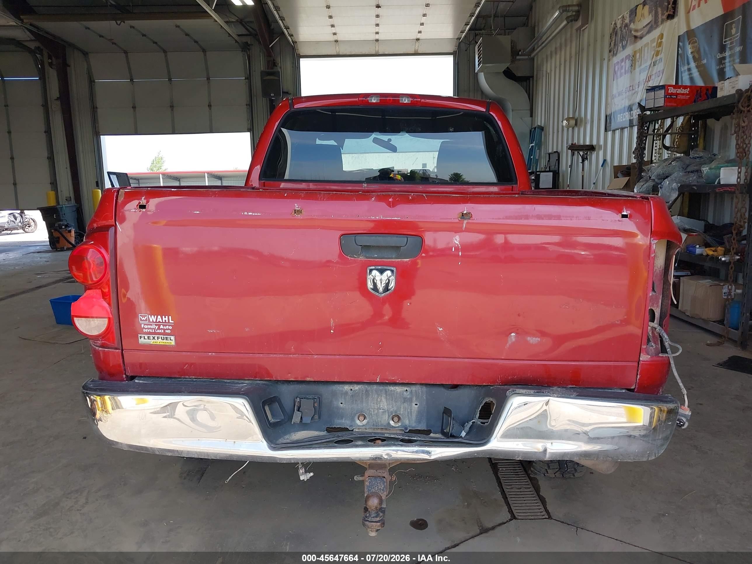 2007 Dodge Ram 1500 Slt/trx4 Off Road/sport Red vin: 1D7HU18P77S257708