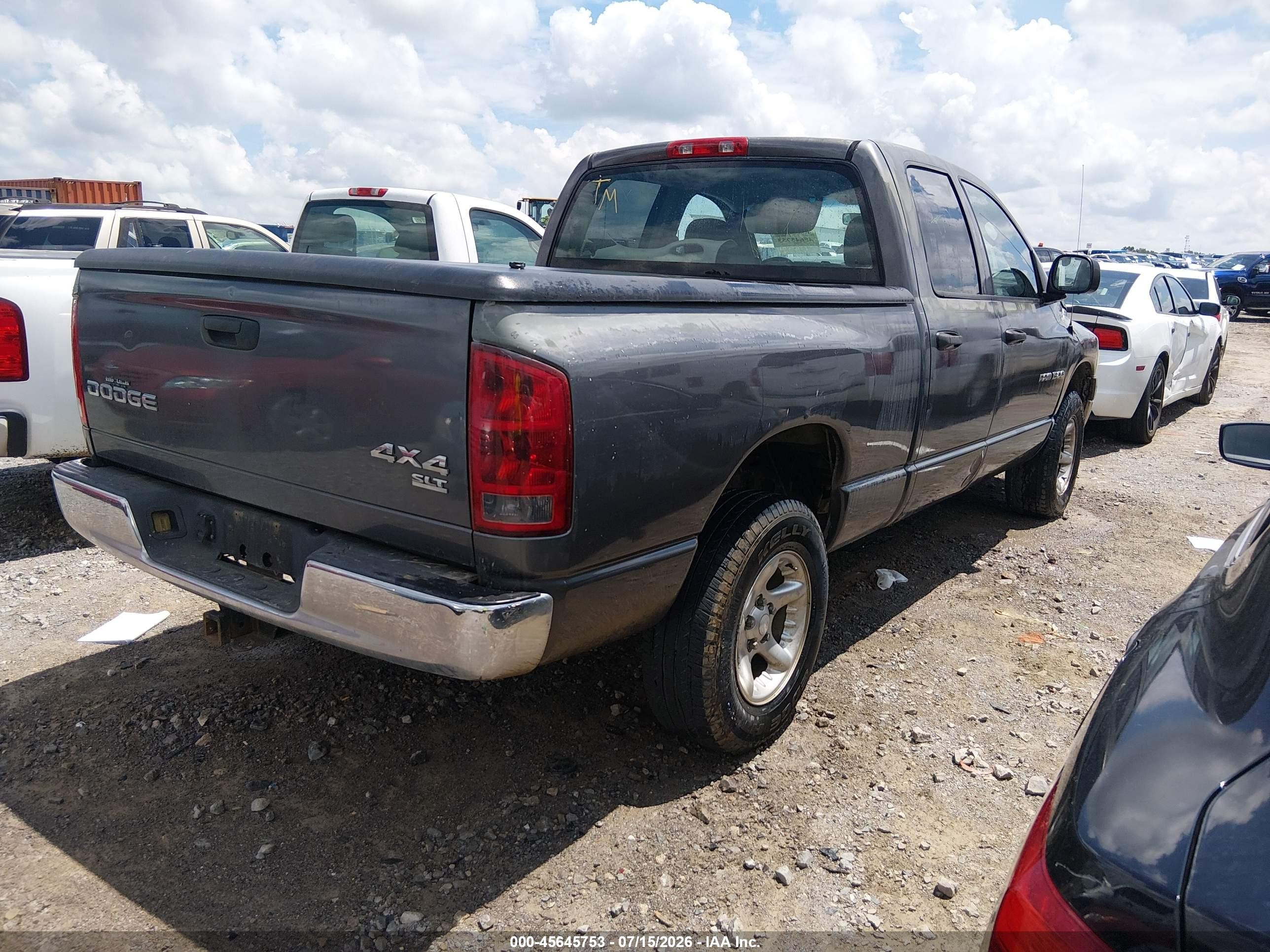 2003 Dodge Ram 1500 Slt/laramie/st Gray vin: 1D7HU18Z03S107726