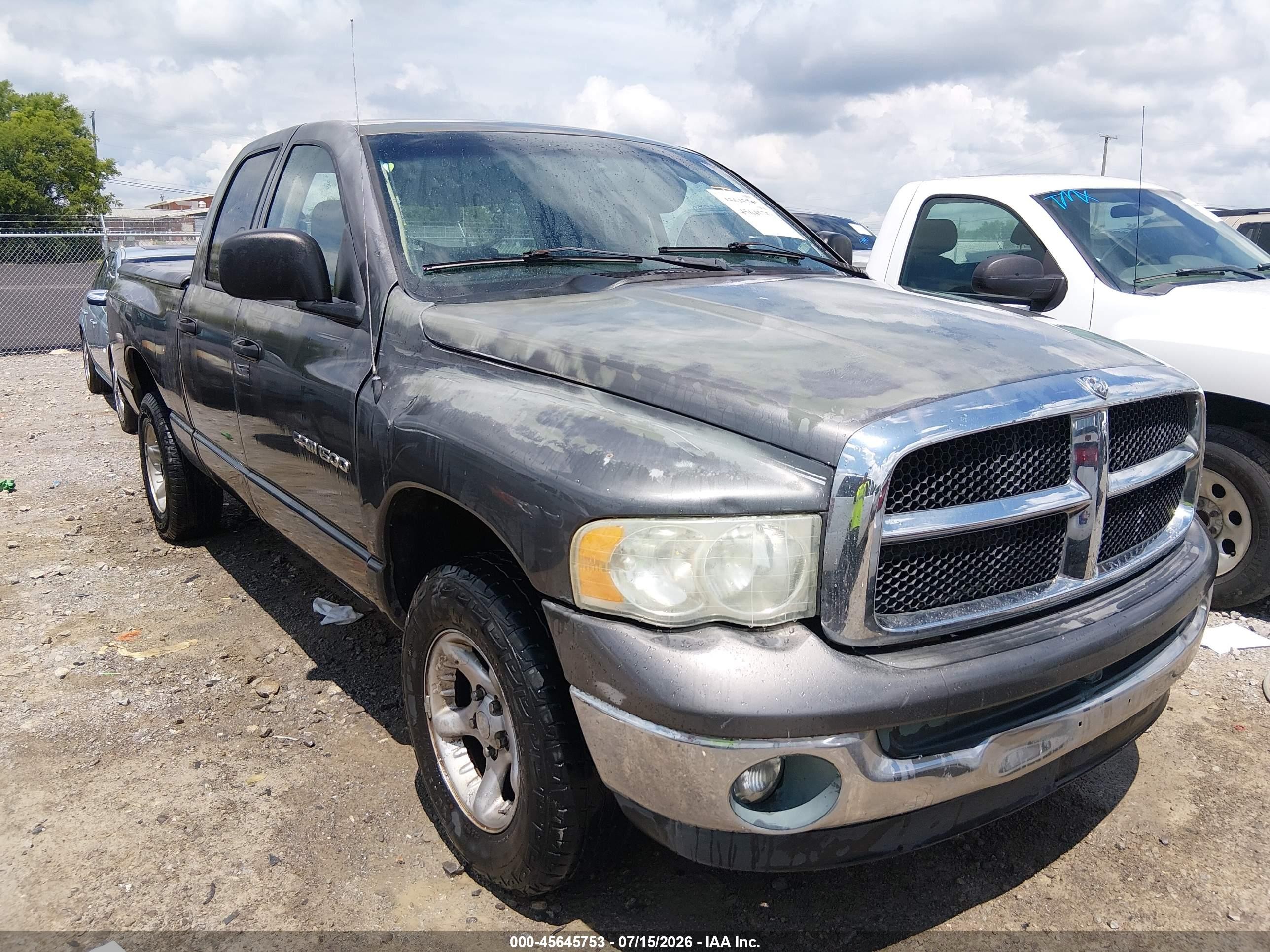 2003 Dodge Ram 1500 Slt/laramie/st Gray vin: 1D7HU18Z03S107726