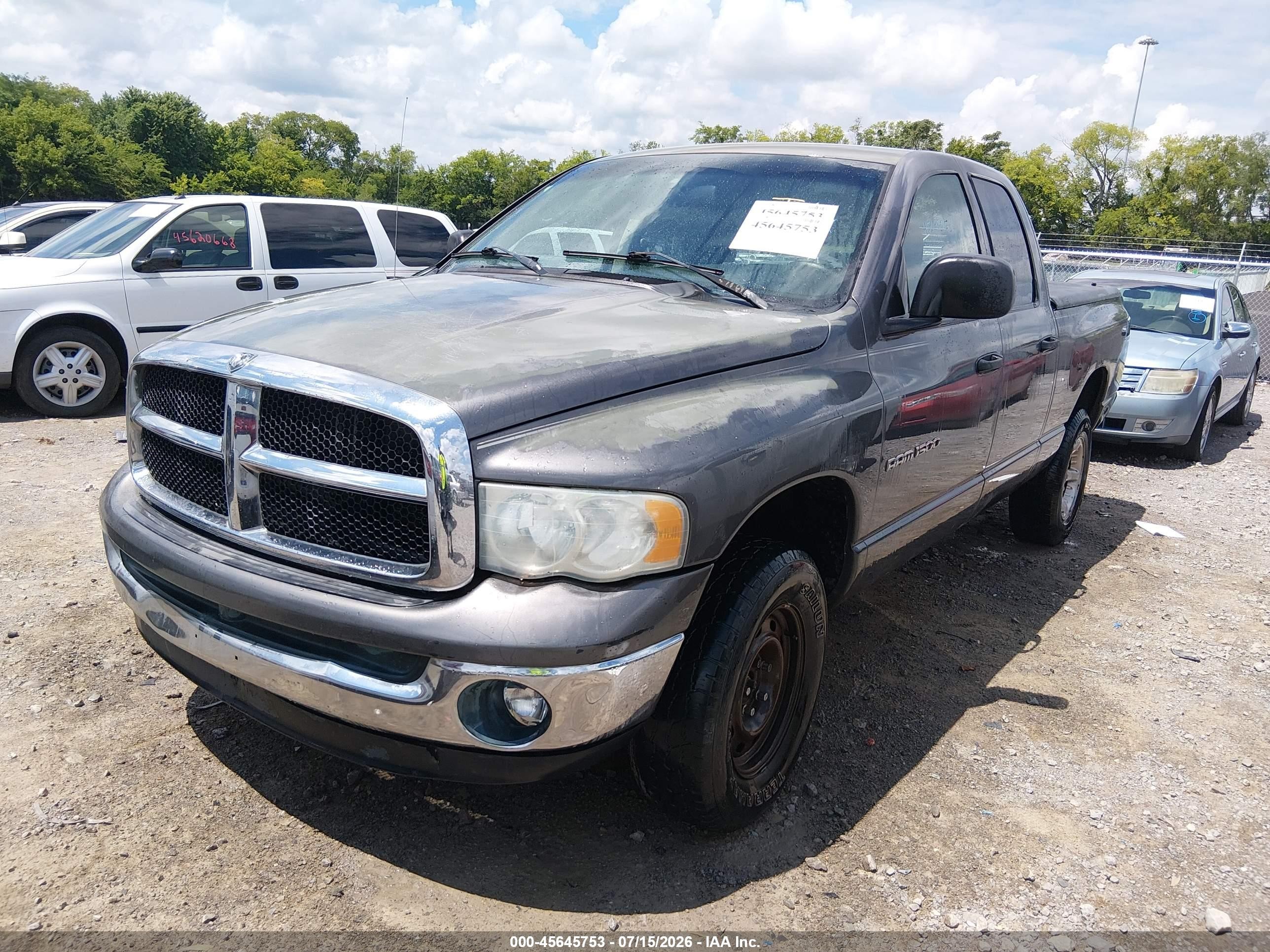 2003 Dodge Ram 1500 Slt/laramie/st Gray vin: 1D7HU18Z03S107726