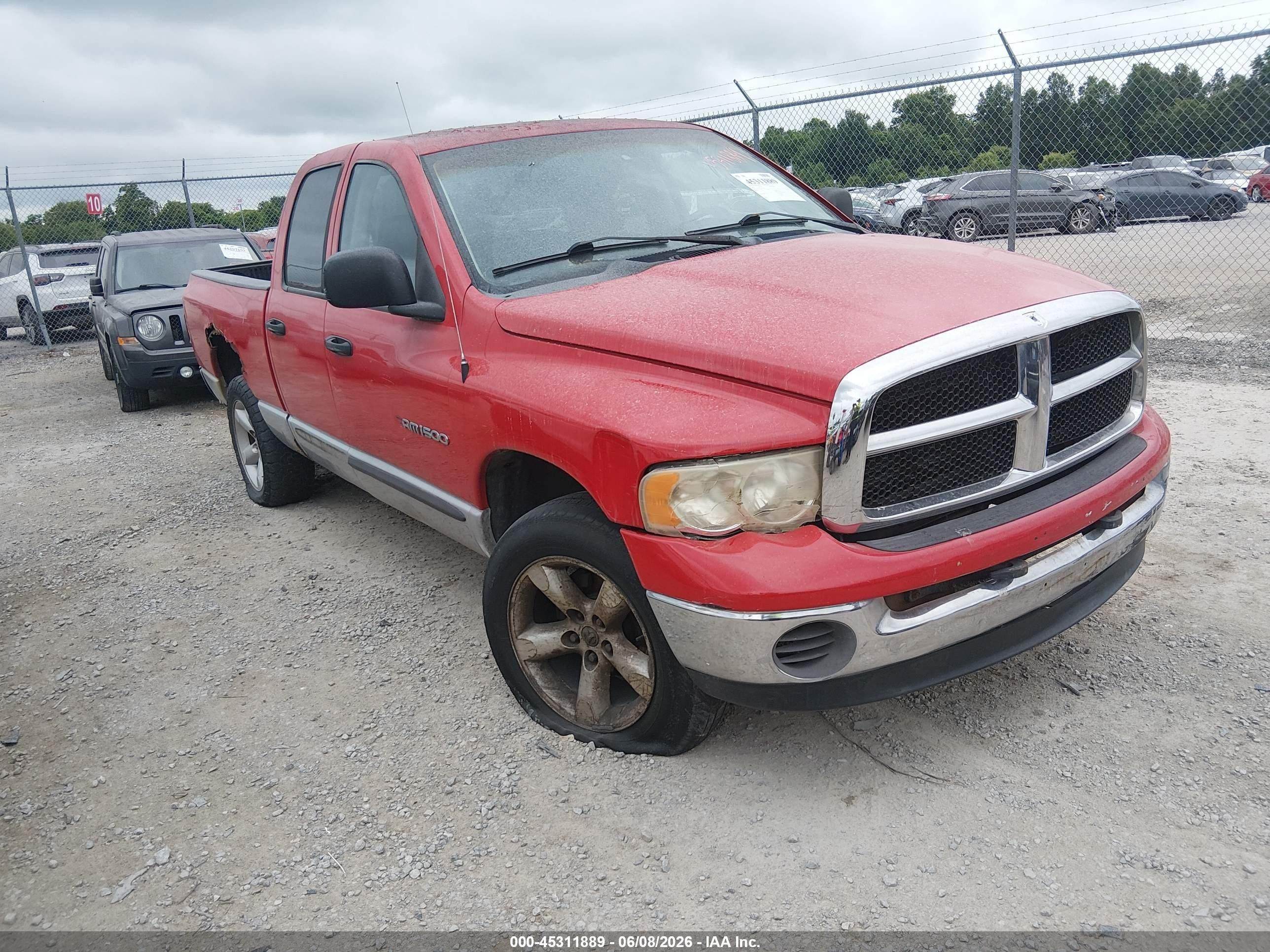 2002 Dodge Ram 1500 St Red vin: 1D7HU18Z12S521385