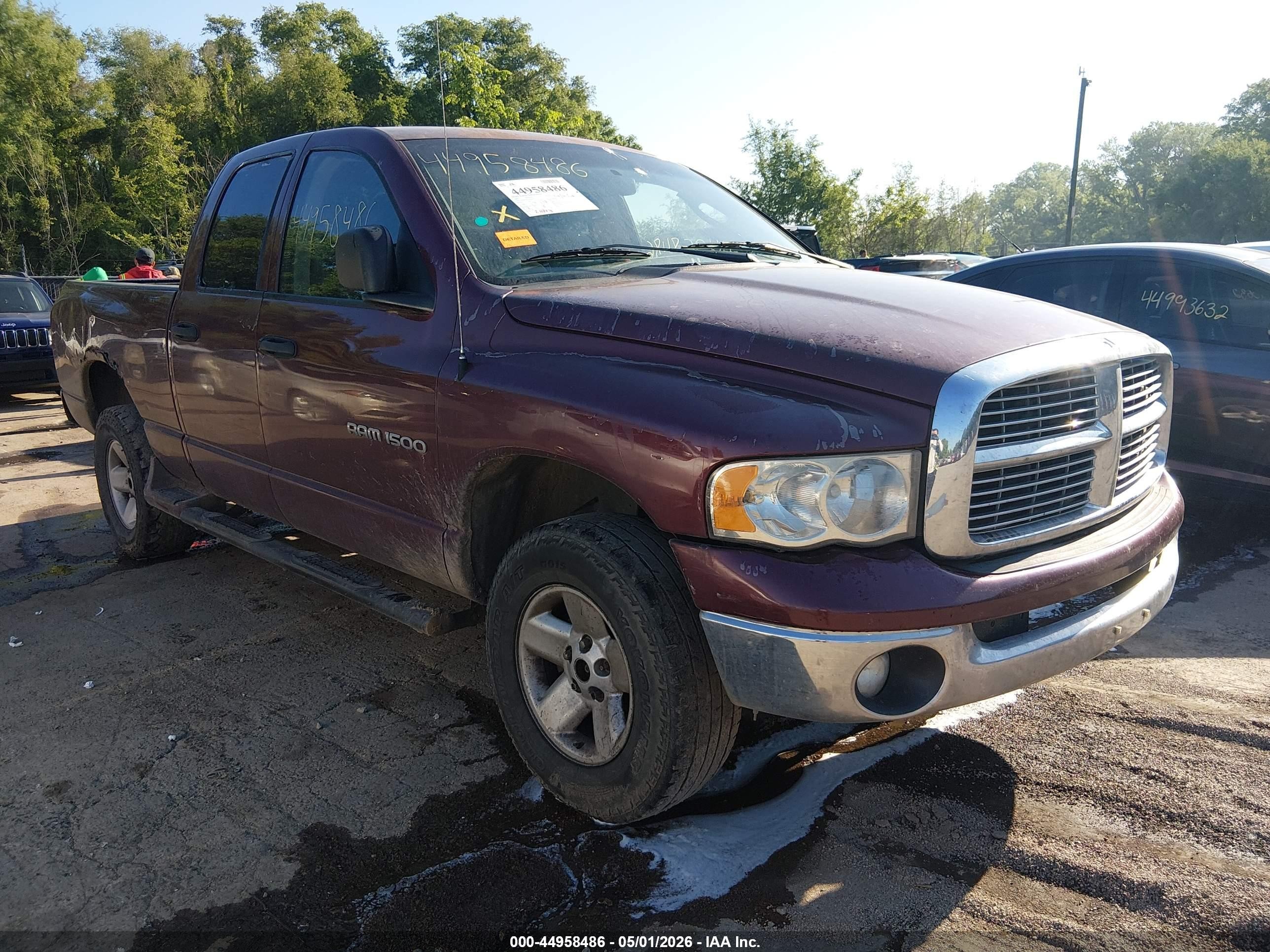 2003 Dodge Ram 1500 Slt/laramie/st Red vin: 1D7HU18Z33J510332