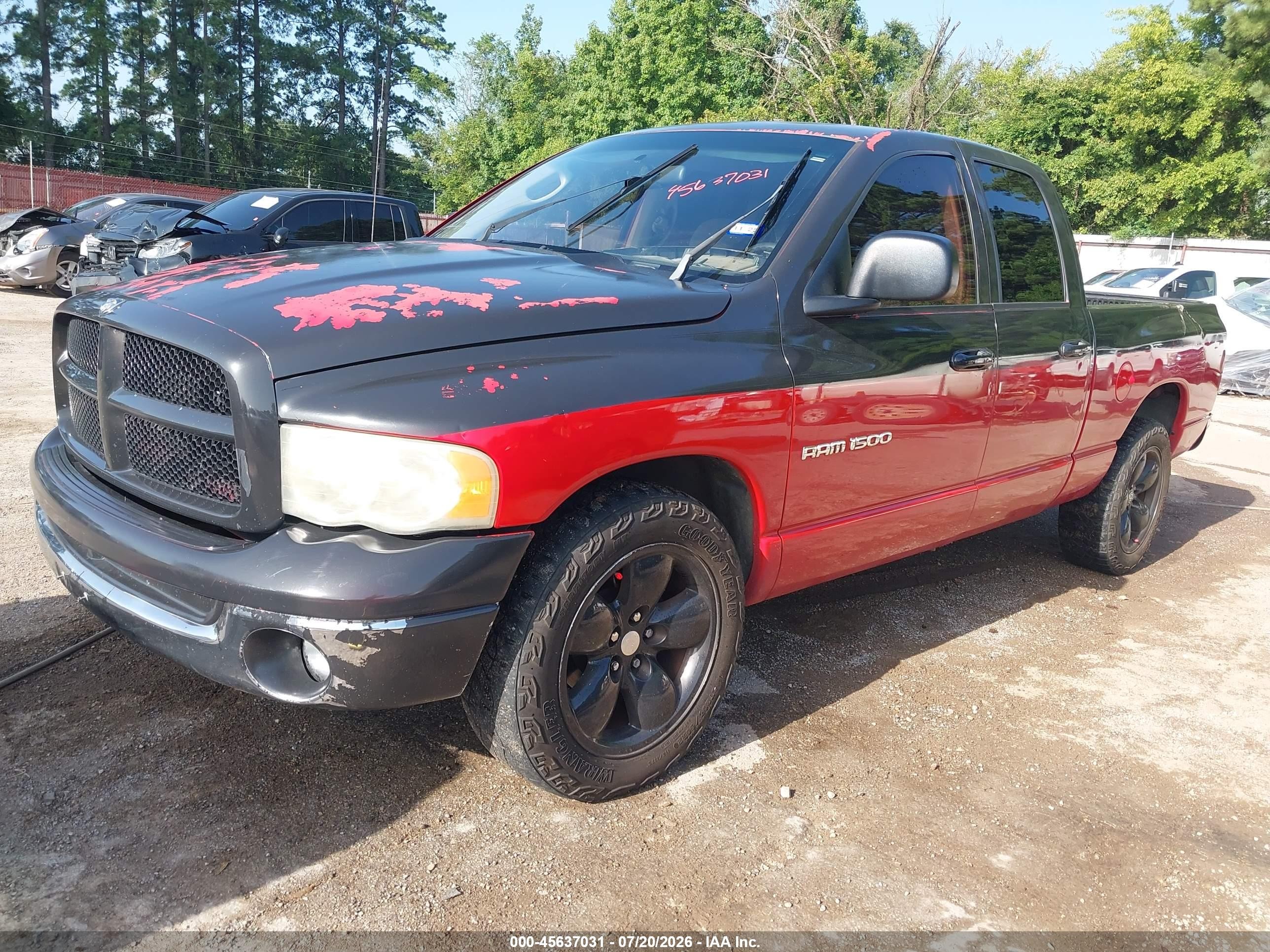2003 Dodge Ram 1500 Slt/laramie/st Black vin: 1D7HU18Z93S154978