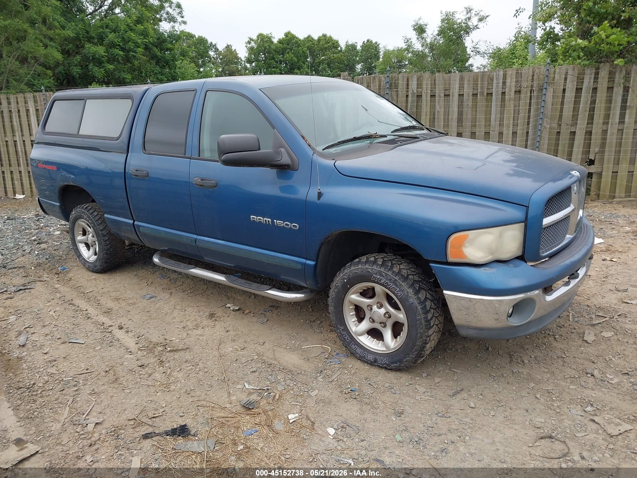 2003 Dodge Ram 1500 Slt/laramie/st Blue vin: 1D7HU18ZX3S176603