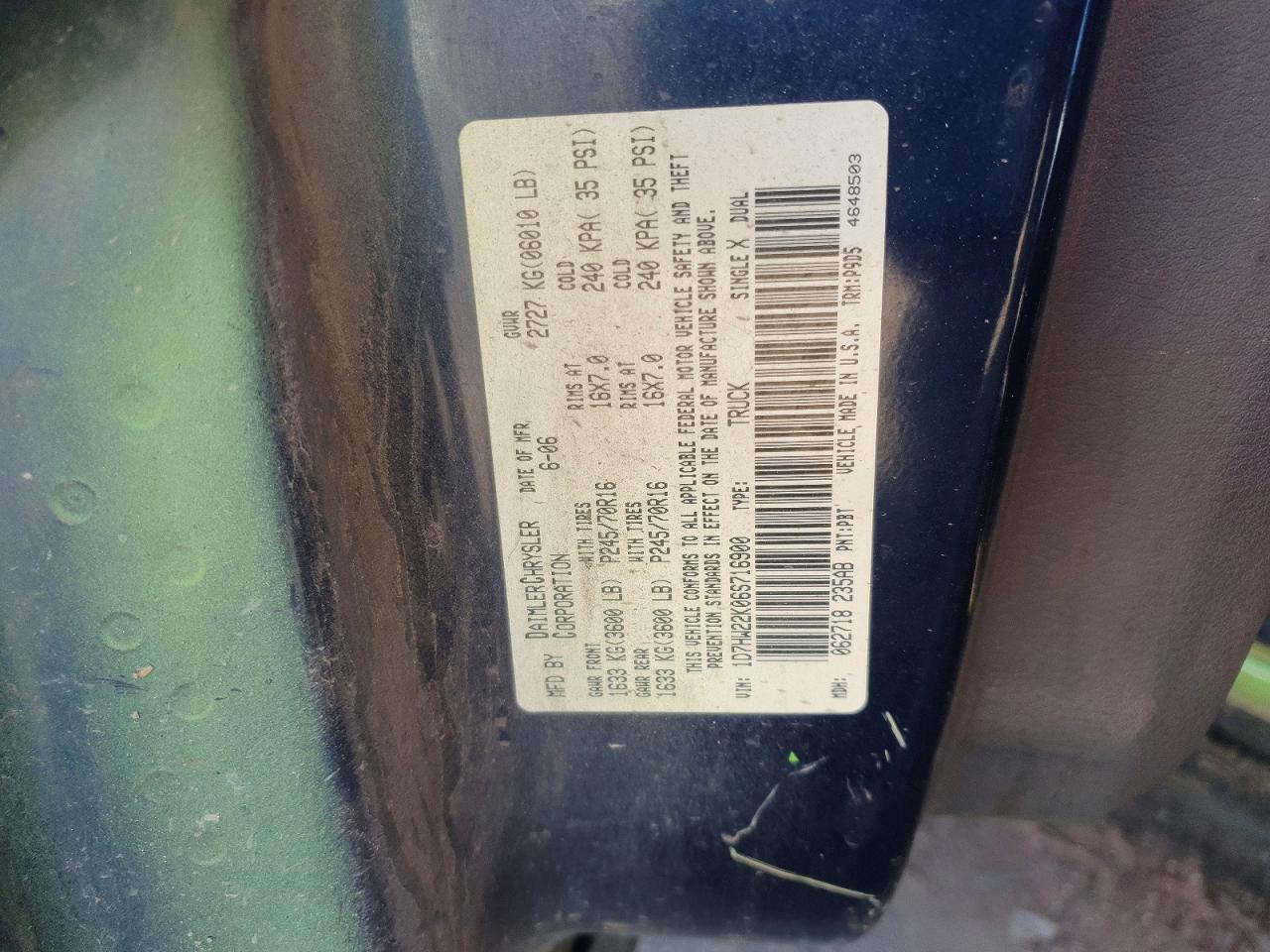2006 Dodge Dakota St Green vin: 1D7HW22K06S716900