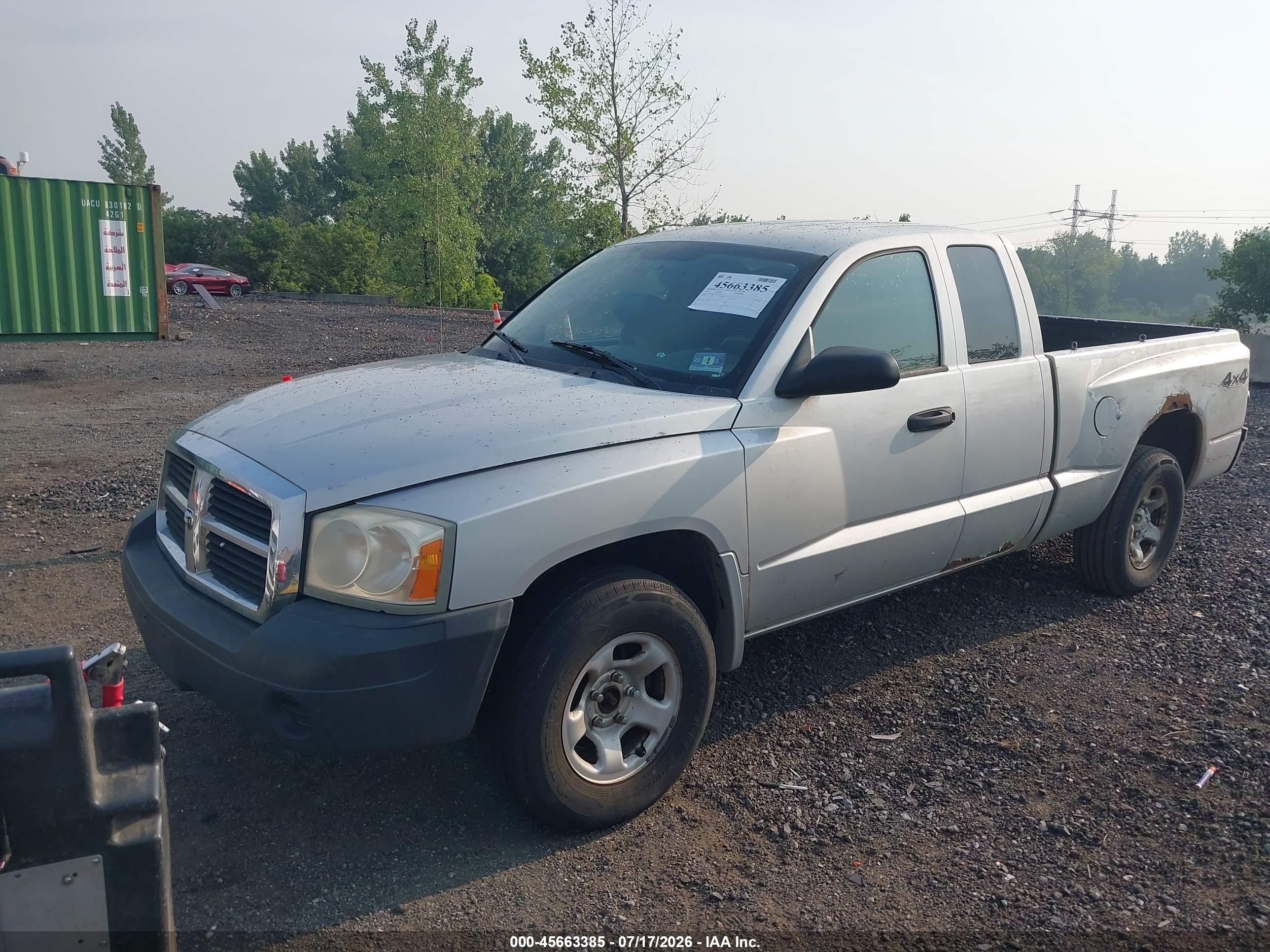 2005 Dodge Dakota St Silver vin: 1D7HW22K35S177476