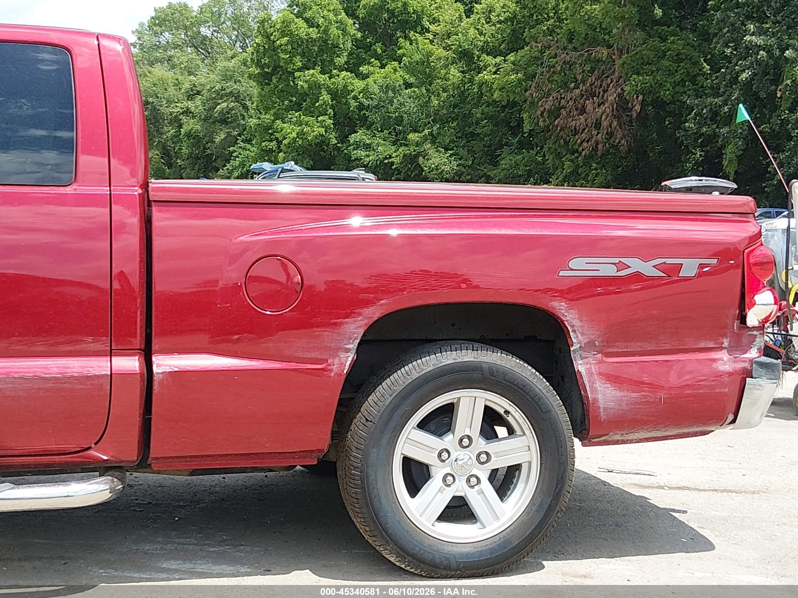 2007 Dodge Dakota St Red vin: 1D7HW22K97S259439