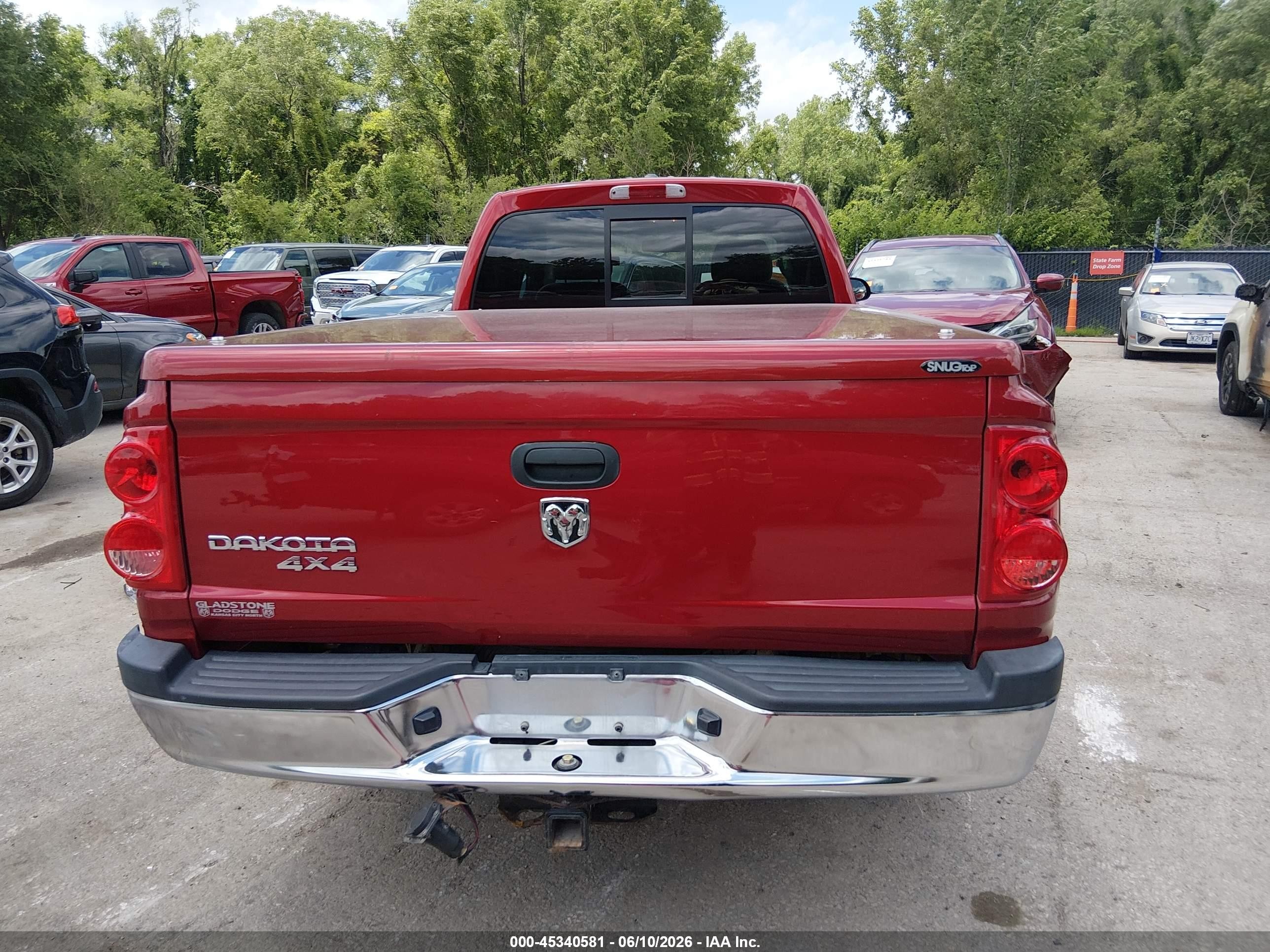 2007 Dodge Dakota St Red vin: 1D7HW22K97S259439