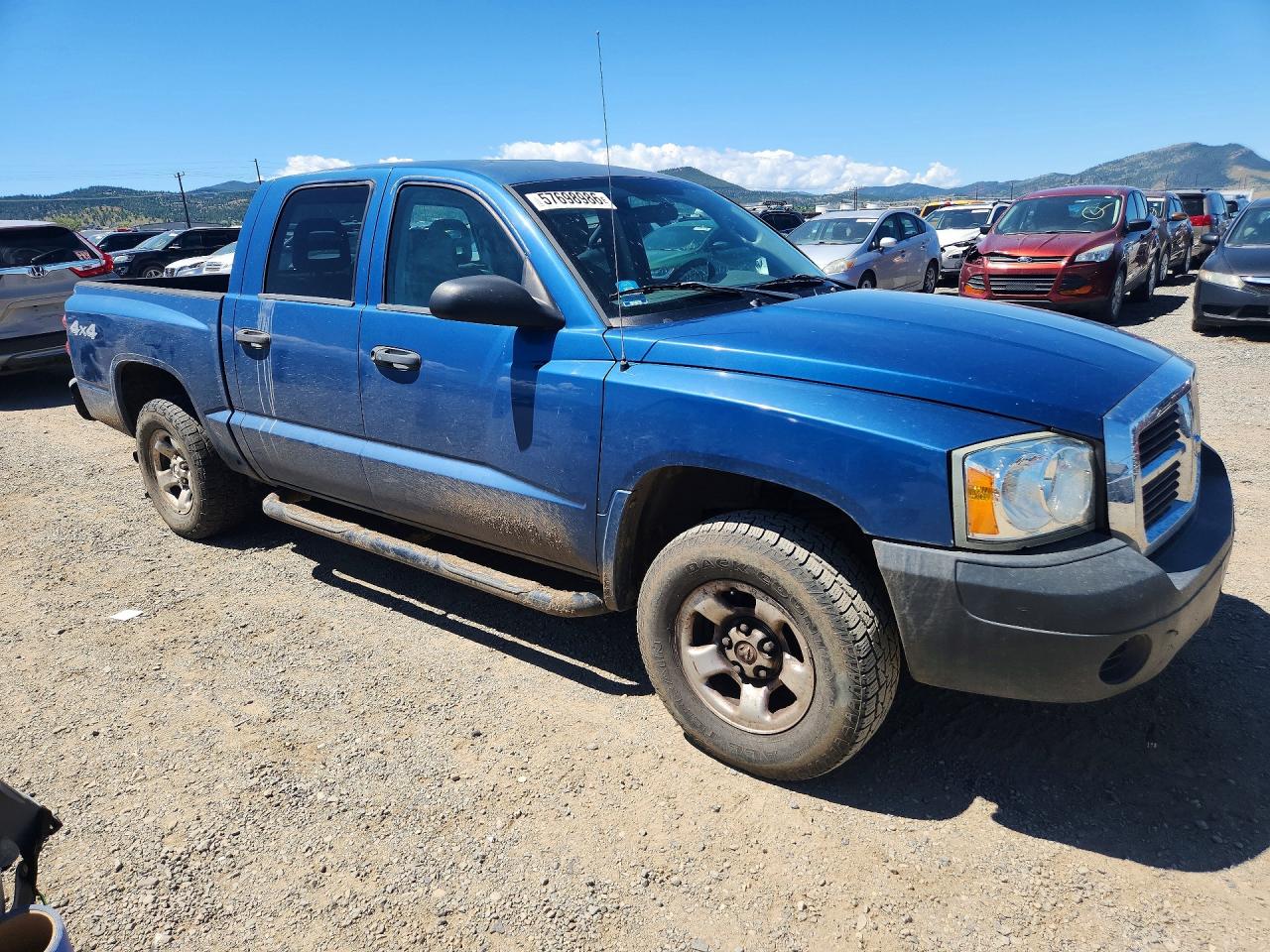 2005 Dodge Dakota Quad Blue vin: 1D7HW28K05S119820
