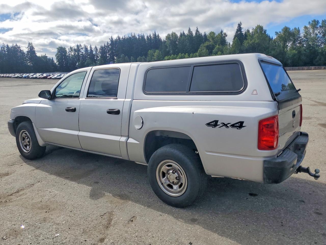 2007 Dodge Dakota Quad Silver vin: 1D7HW28K07S144364