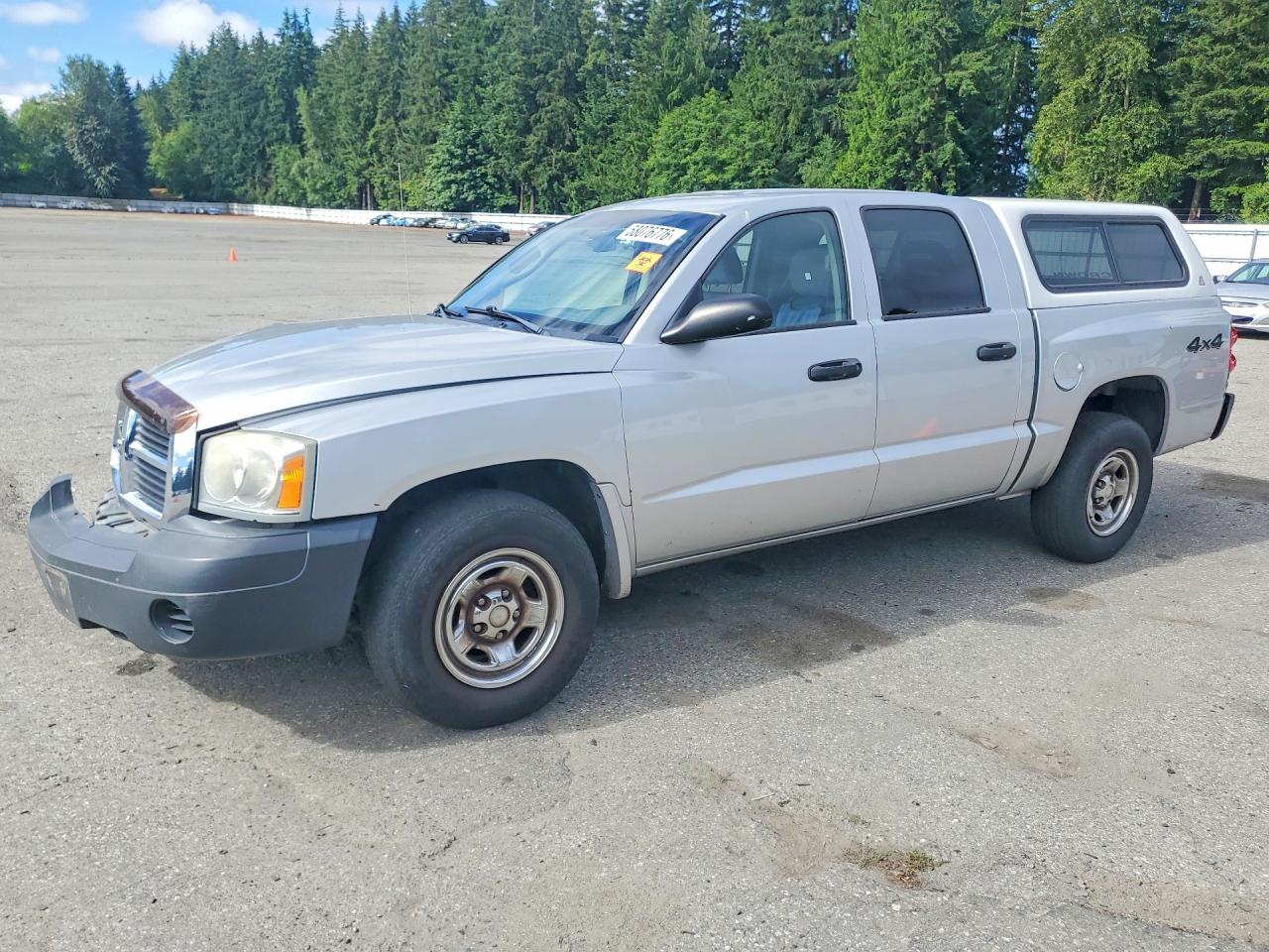 2007 Dodge Dakota Quad Silver vin: 1D7HW28K07S144364