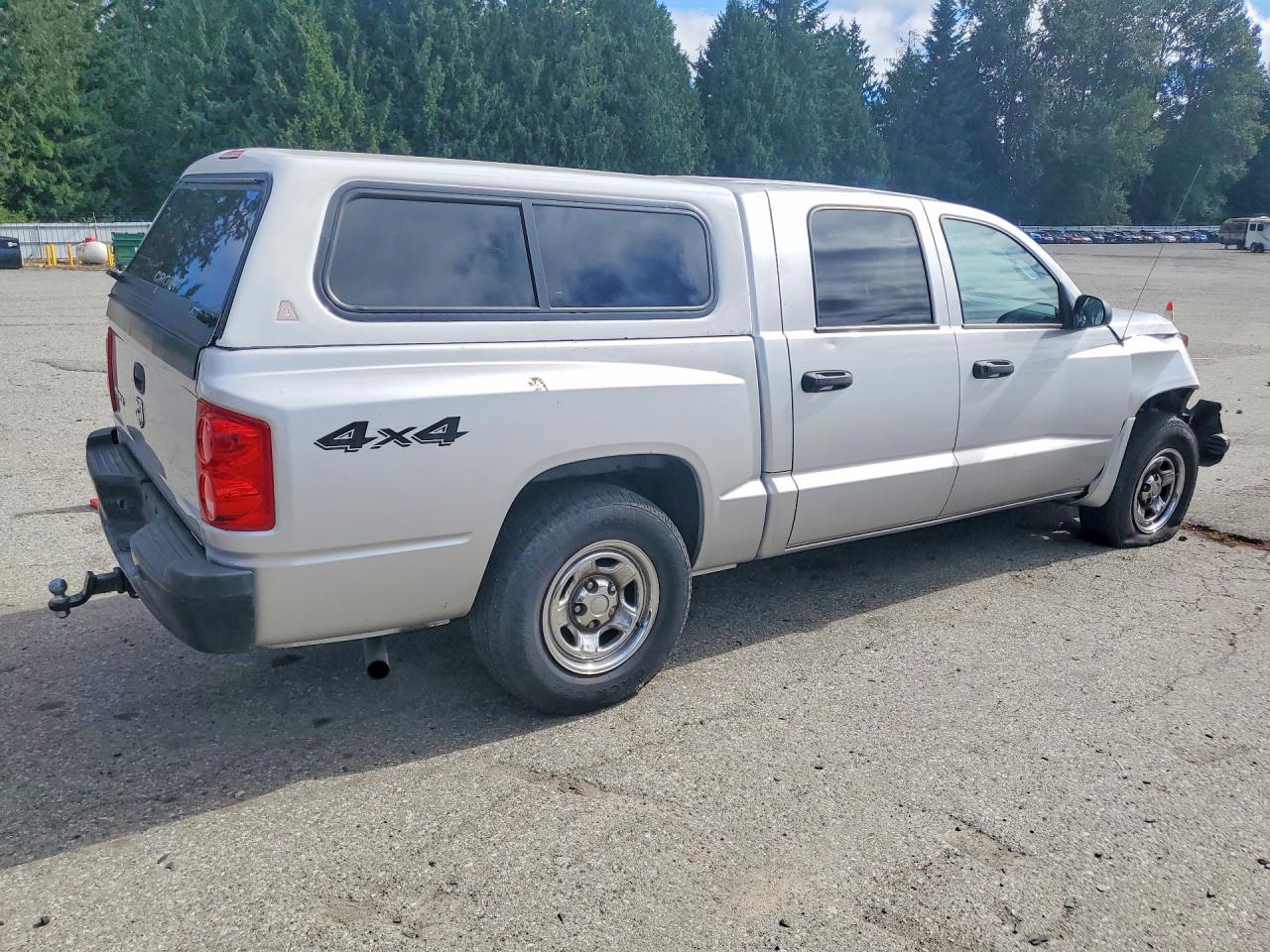 2007 Dodge Dakota Quad Silver vin: 1D7HW28K07S144364